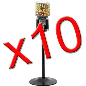 10 Classic Gumball Candy Machines with Stands