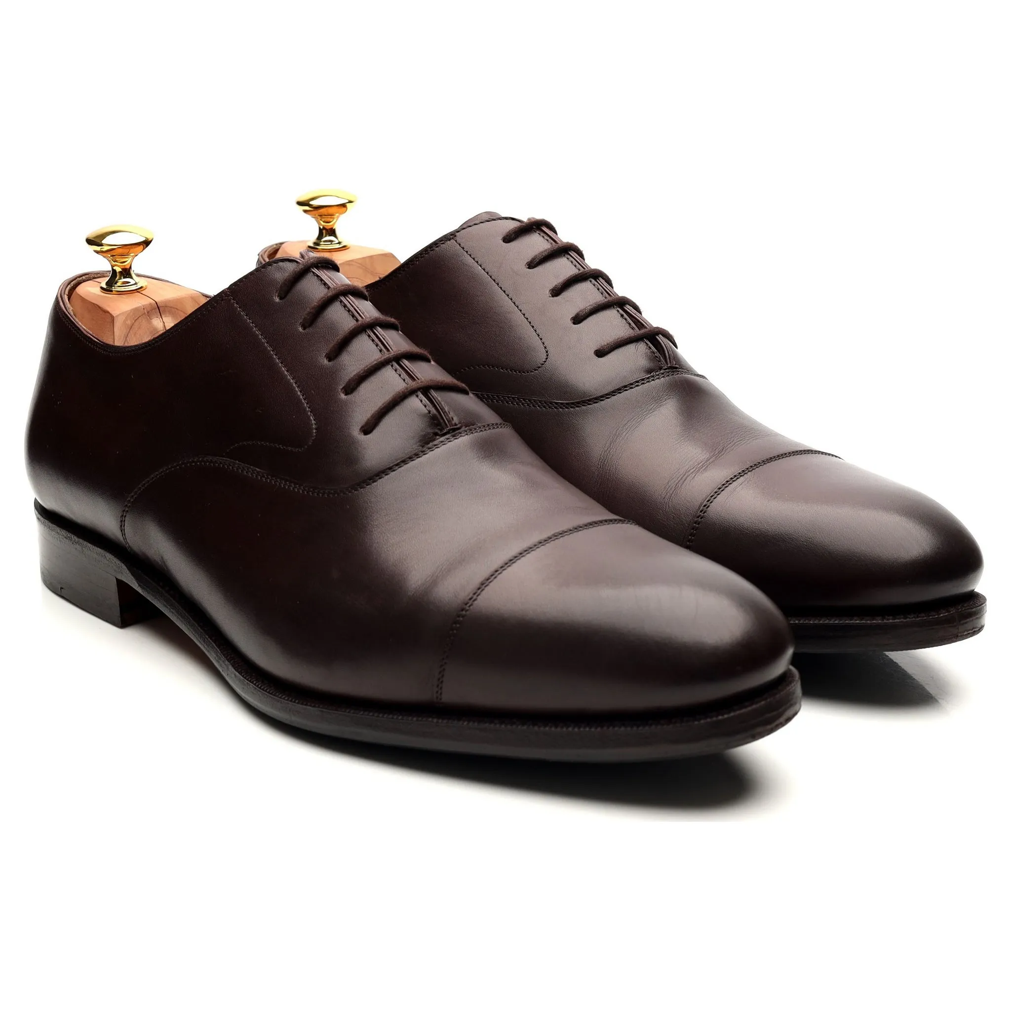'101198' Dark Brown Leather Oxford UK 12 E