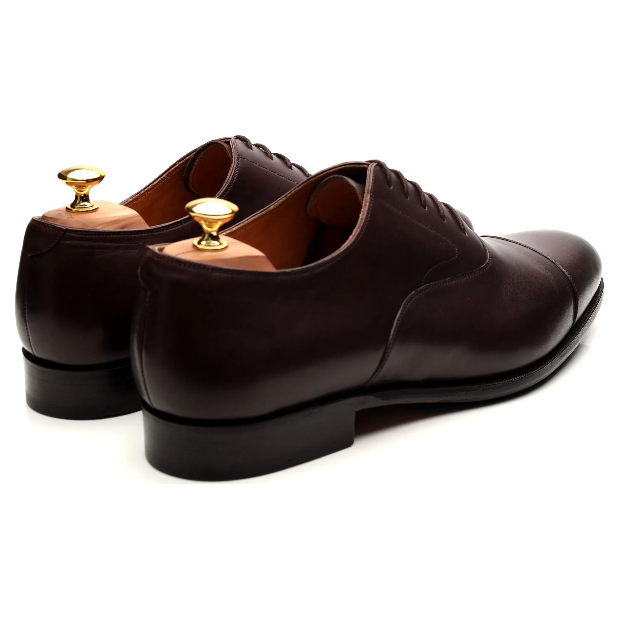 '101198' Dark Brown Leather Oxford UK 12 E
