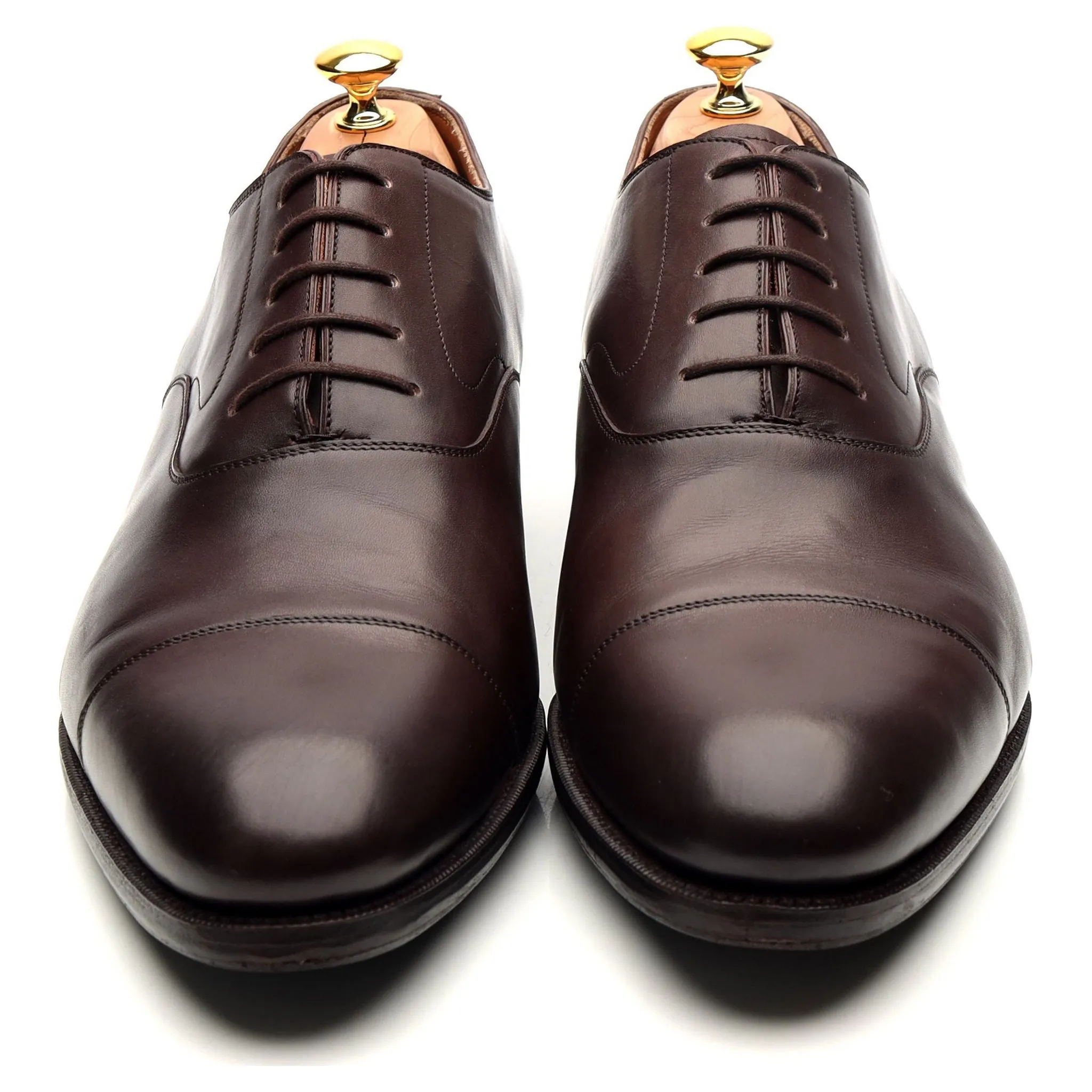 '101198' Dark Brown Leather Oxford UK 12 E