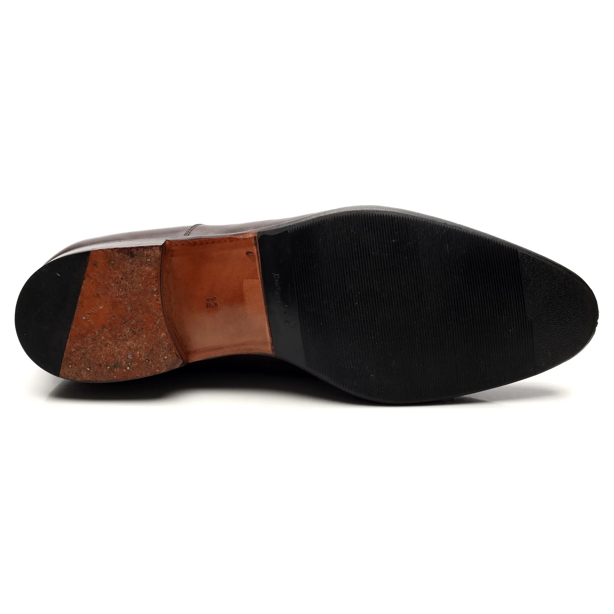 '101198' Dark Brown Leather Oxford UK 12 E