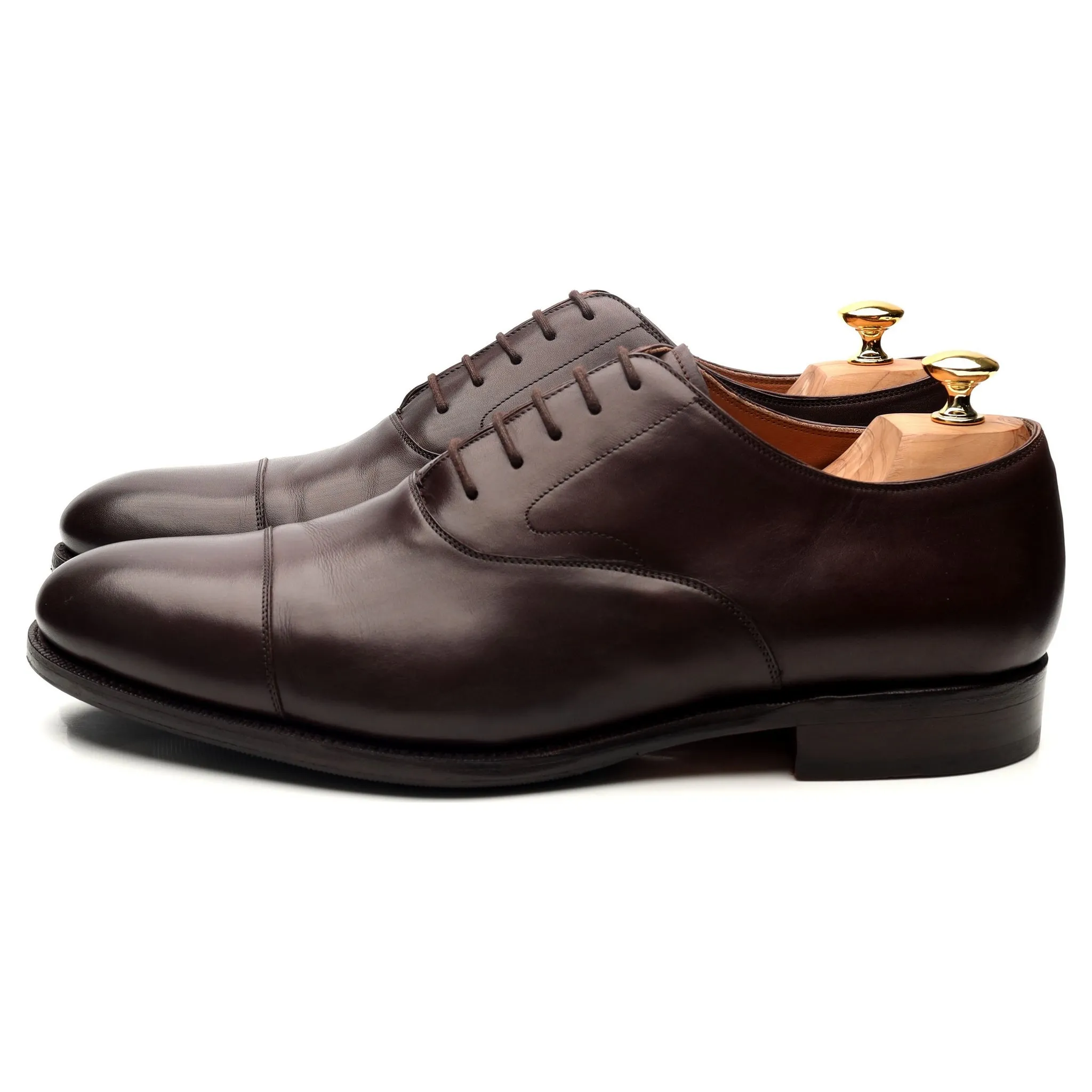 '101198' Dark Brown Leather Oxford UK 12 E