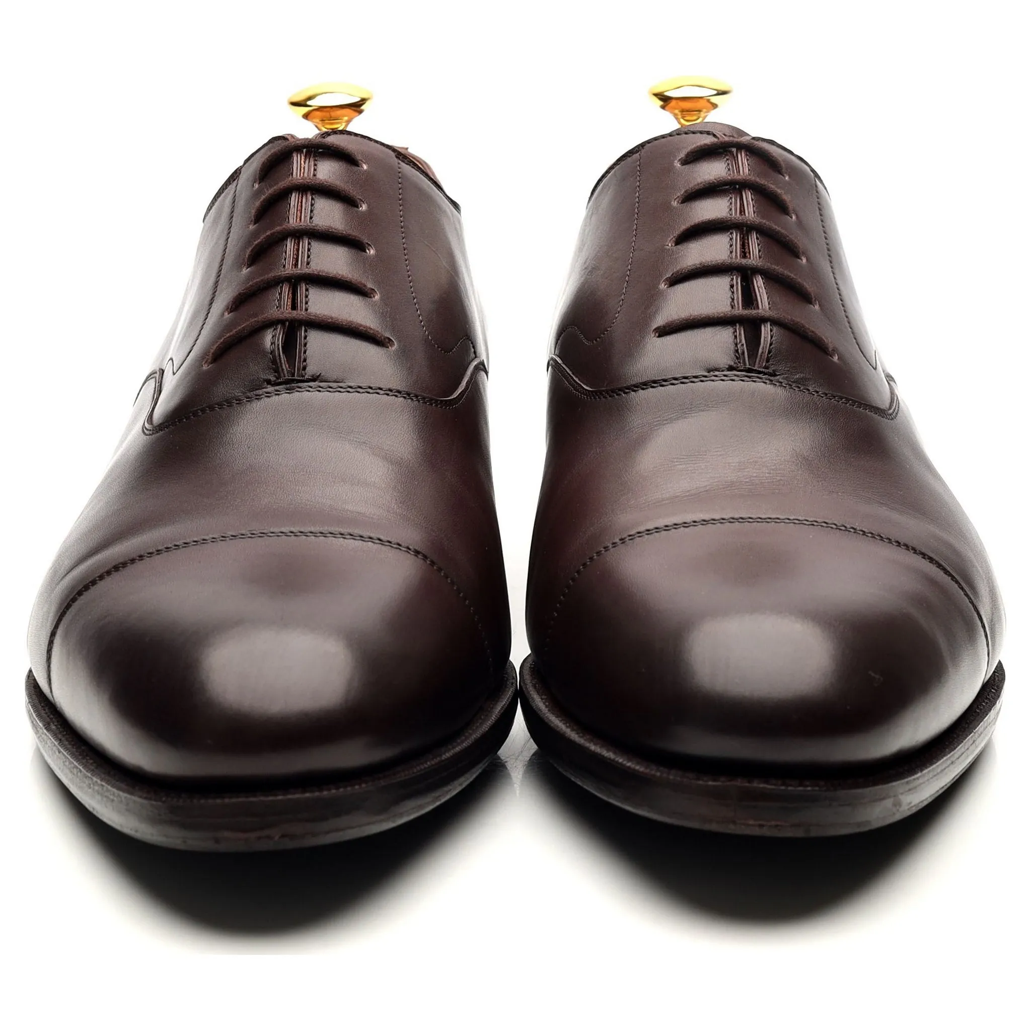 '101198' Dark Brown Leather Oxford UK 12 E