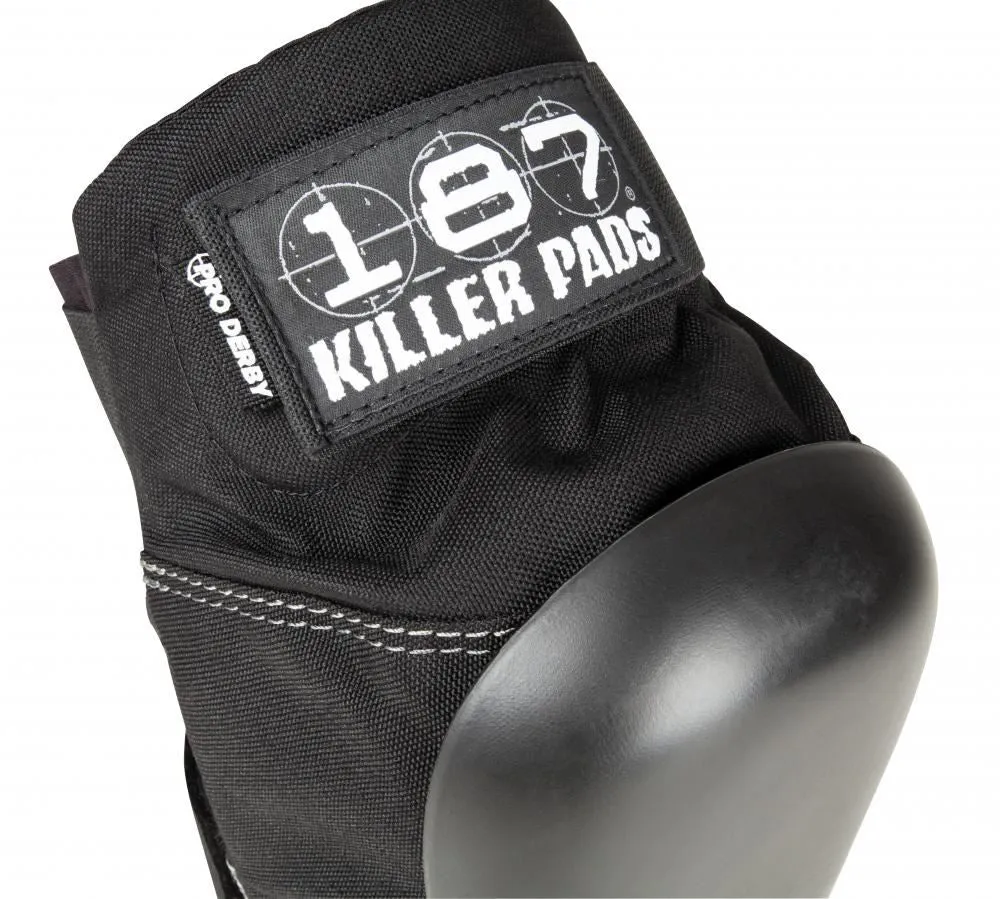 187 Killer Pads Pro Derby Knee - Black / Black