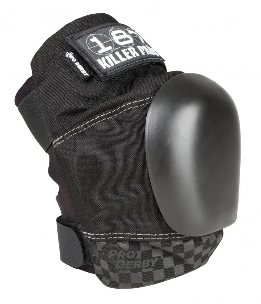 187 Killer Pads Pro Derby Knee - Black / Black