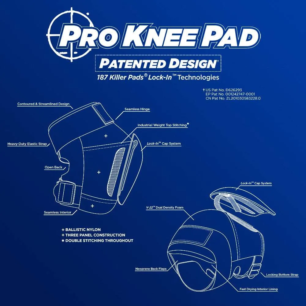 187 Killer Pads -  Pro Knee - BLACK OR COLOUR