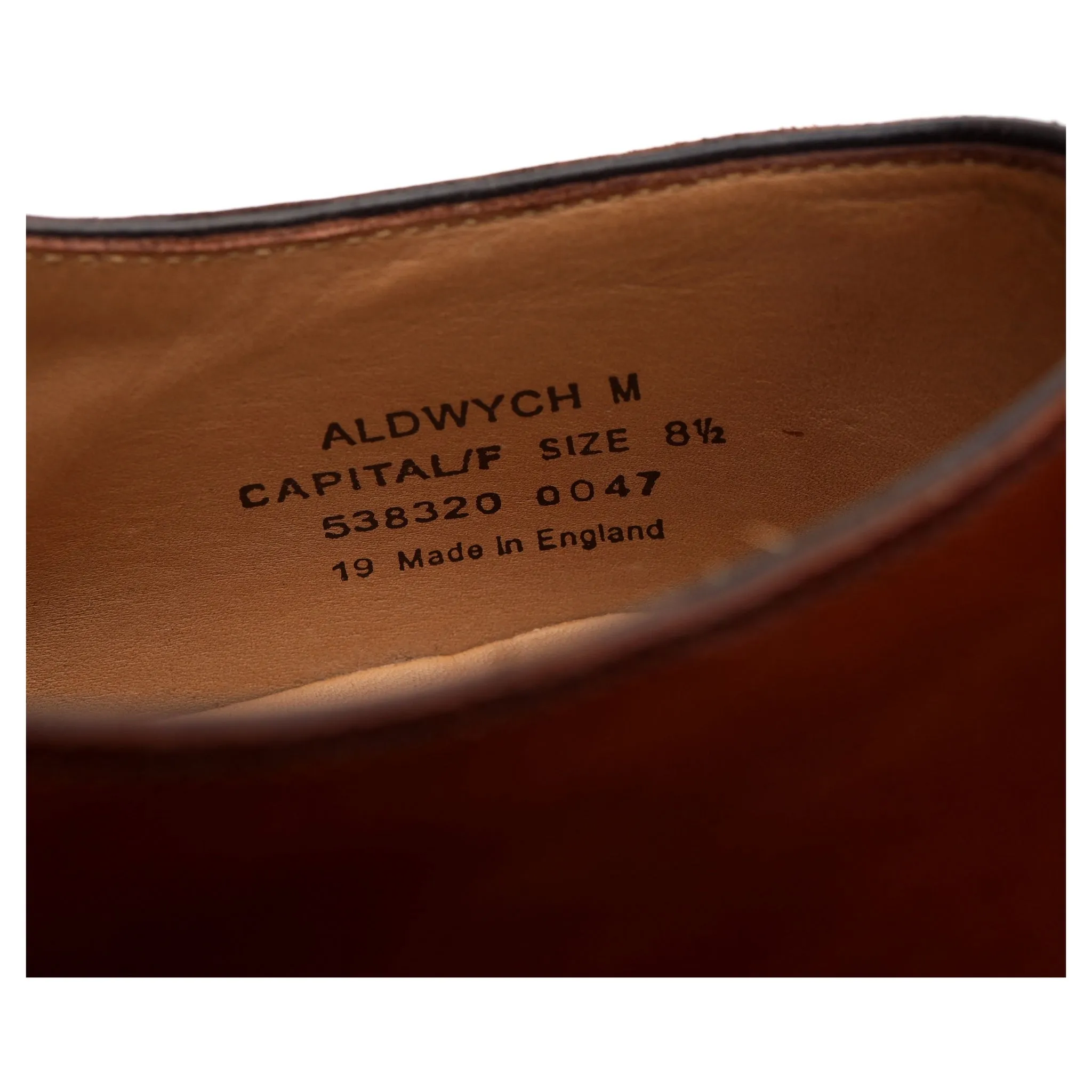 1880 'Aldwych' Brown Leather Oxford UK 8.5 F