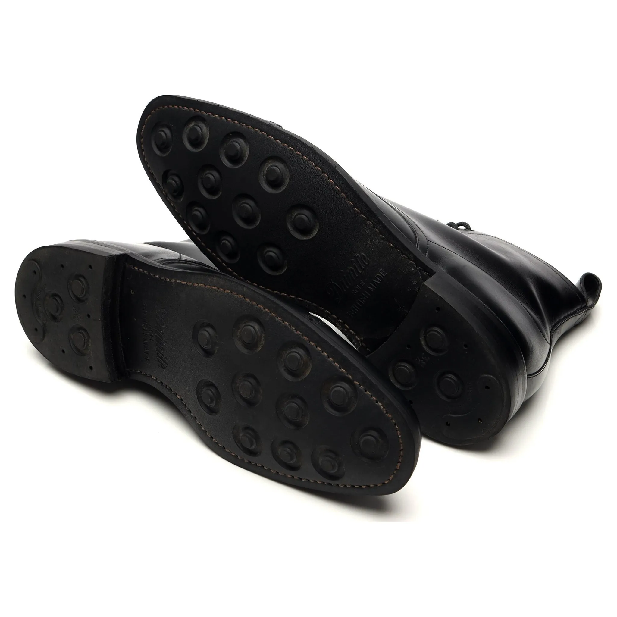 1880 'Hyde' Black Leather Boots UK 8 F