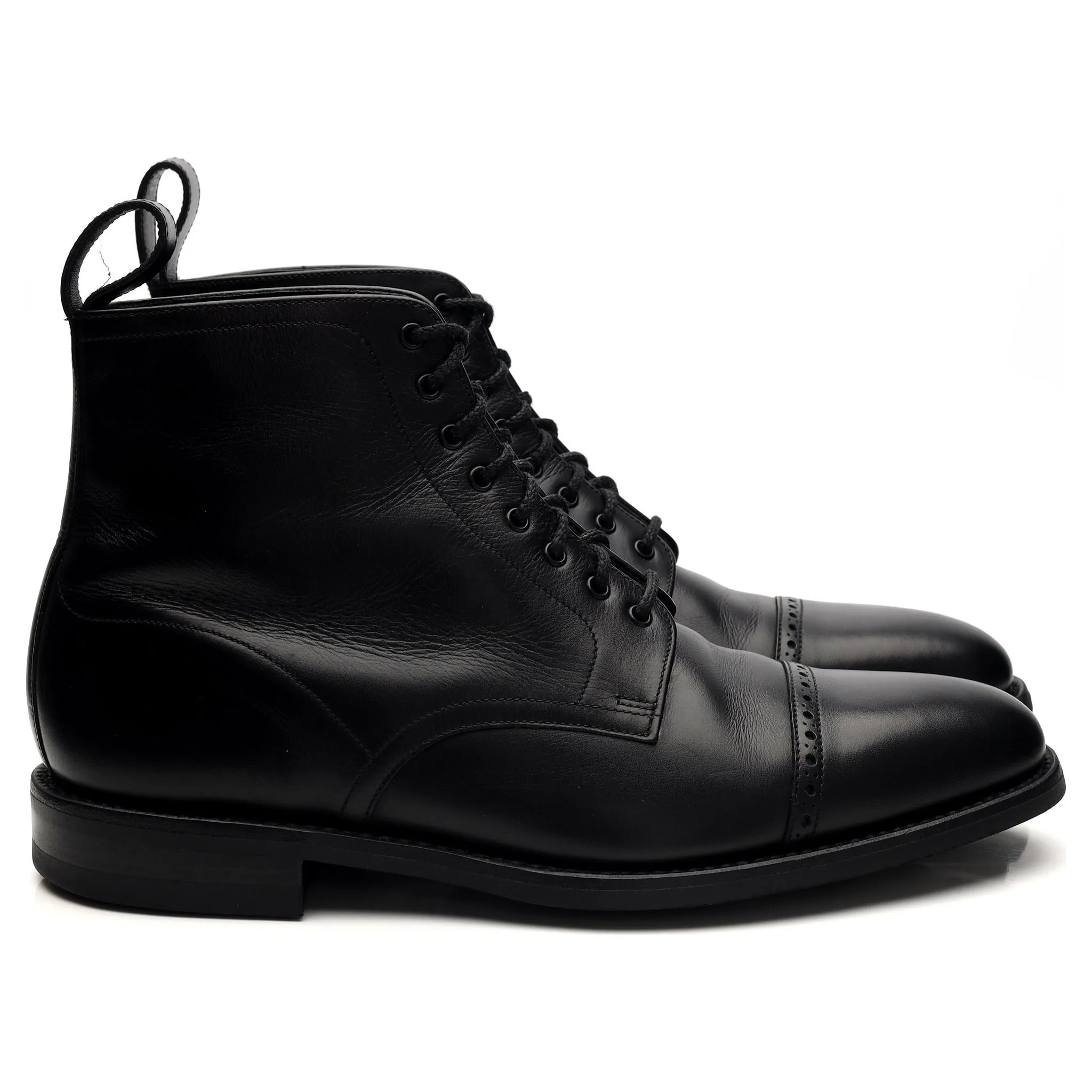 1880 'Hyde' Black Leather Boots UK 8 F