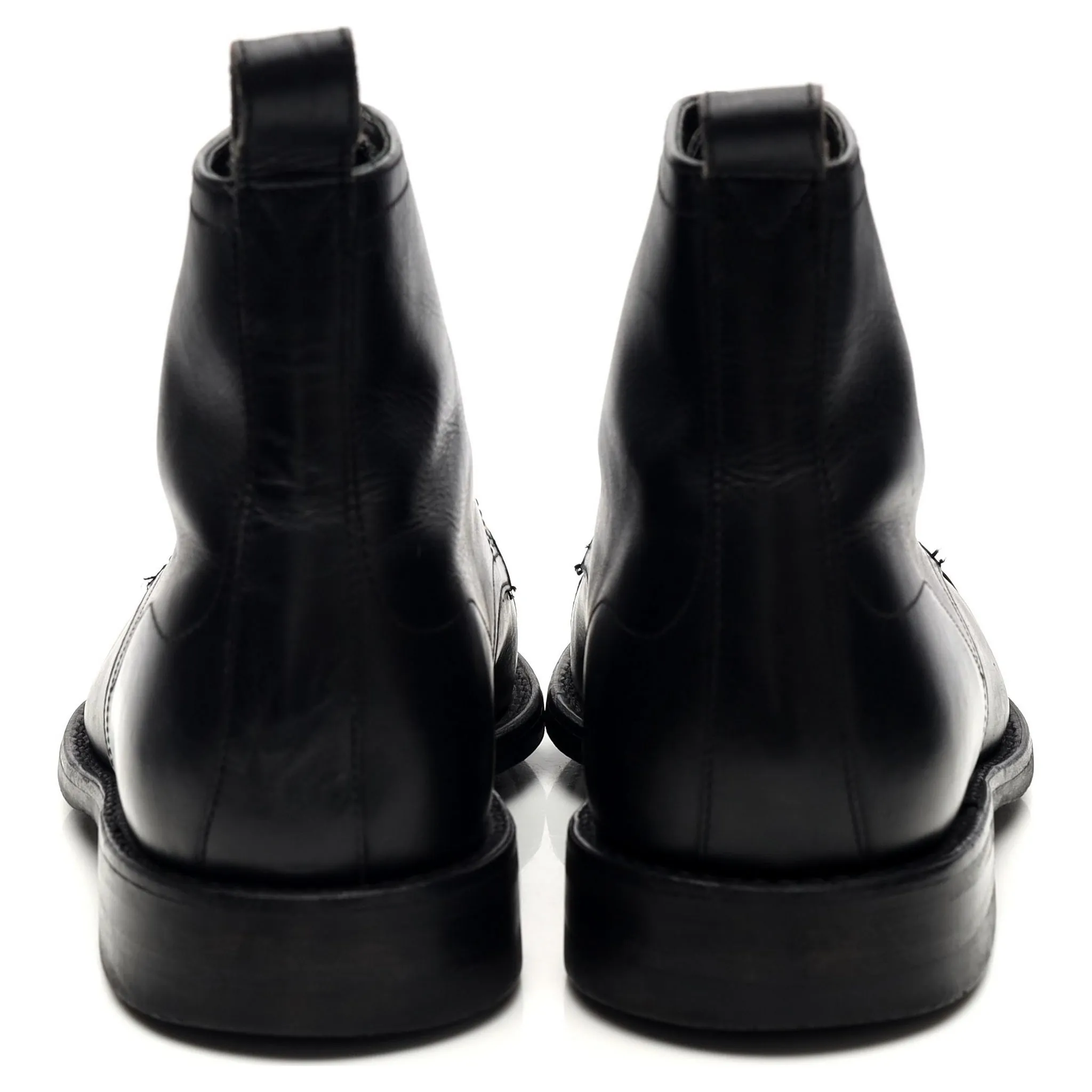 1880 'Hyde' Black Leather Derby Boots UK 7 F