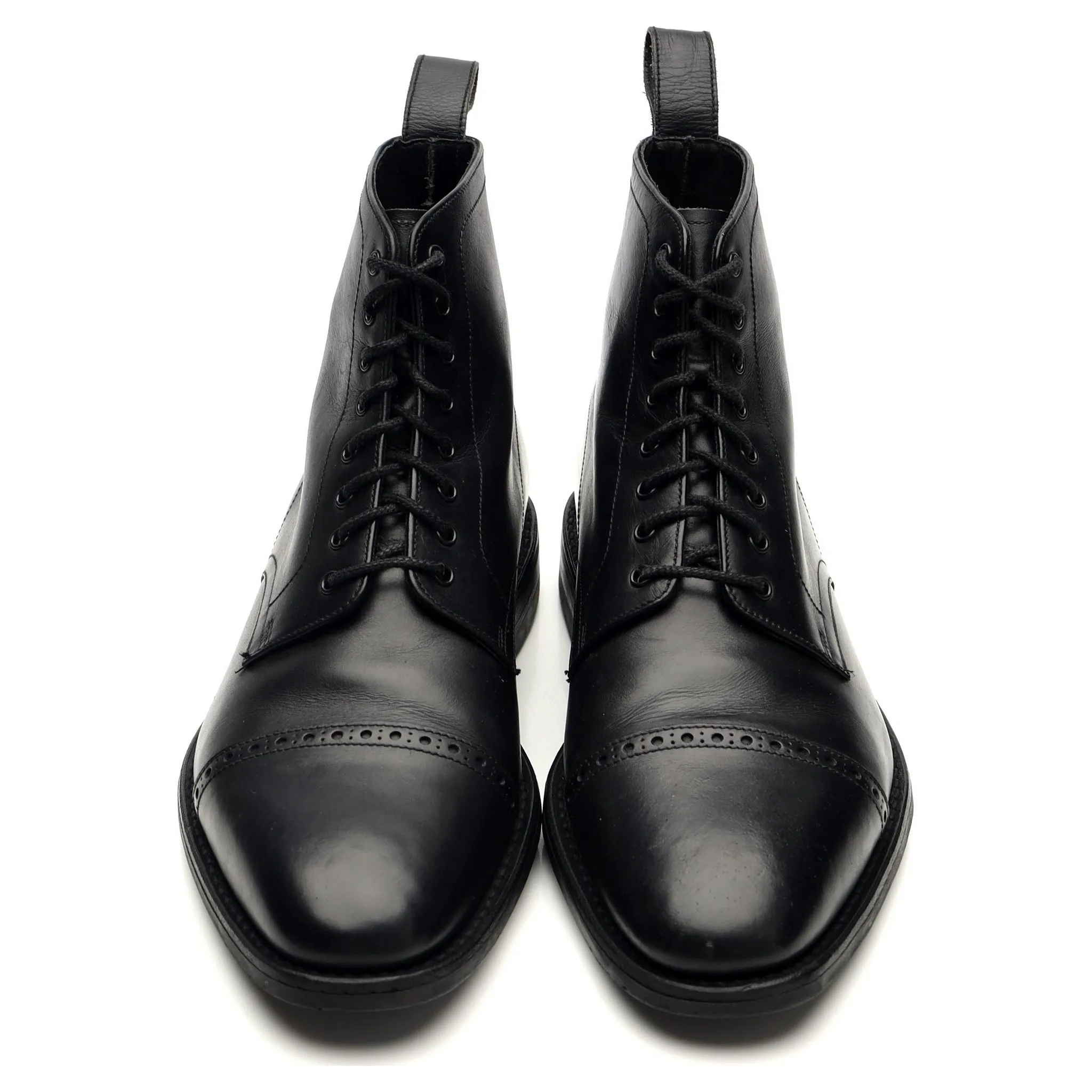 1880 'Hyde' Black Leather Derby Boots UK 7 F