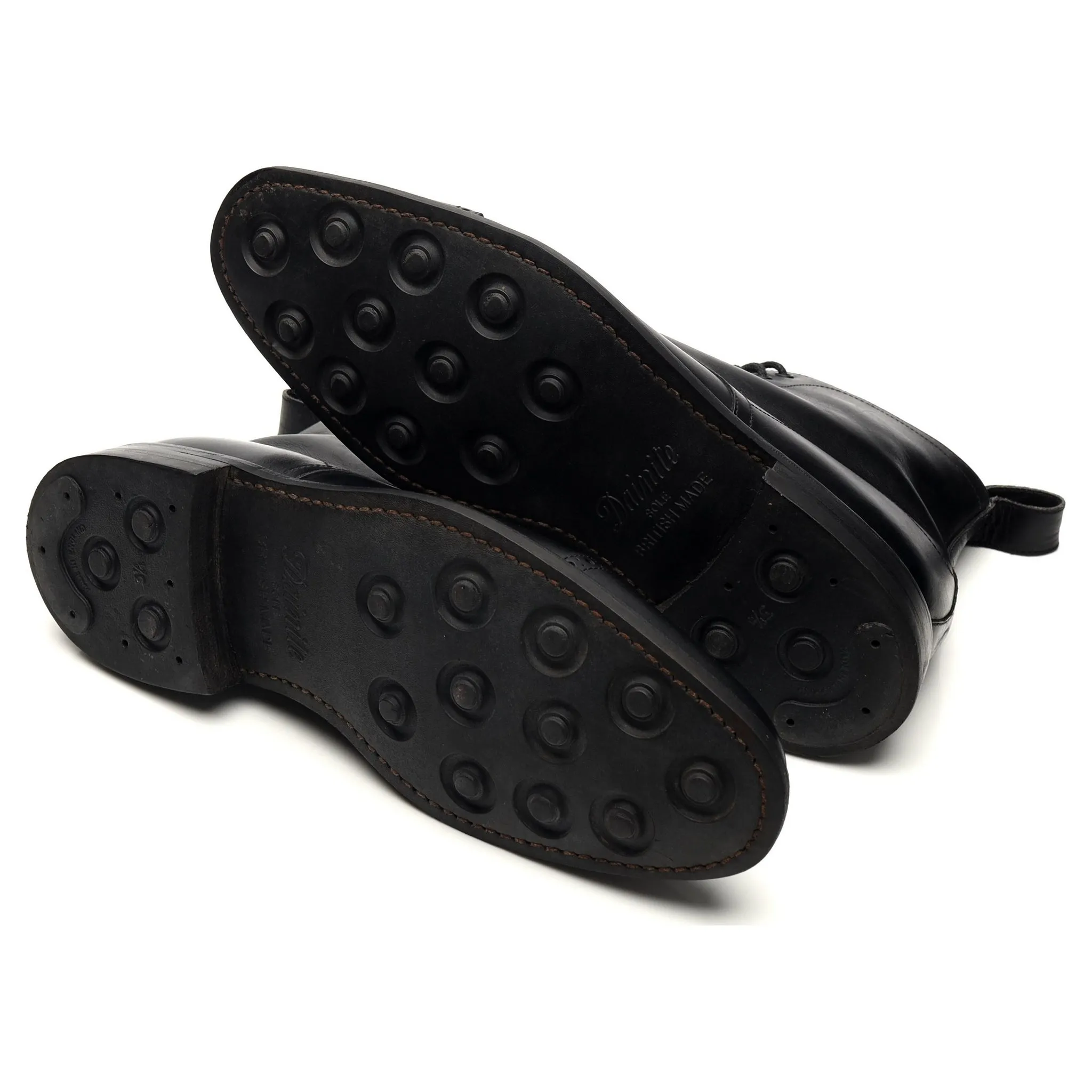 1880 'Hyde' Black Leather Derby Boots UK 7 F