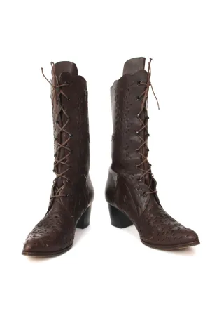 1990s Braided Leather Boots