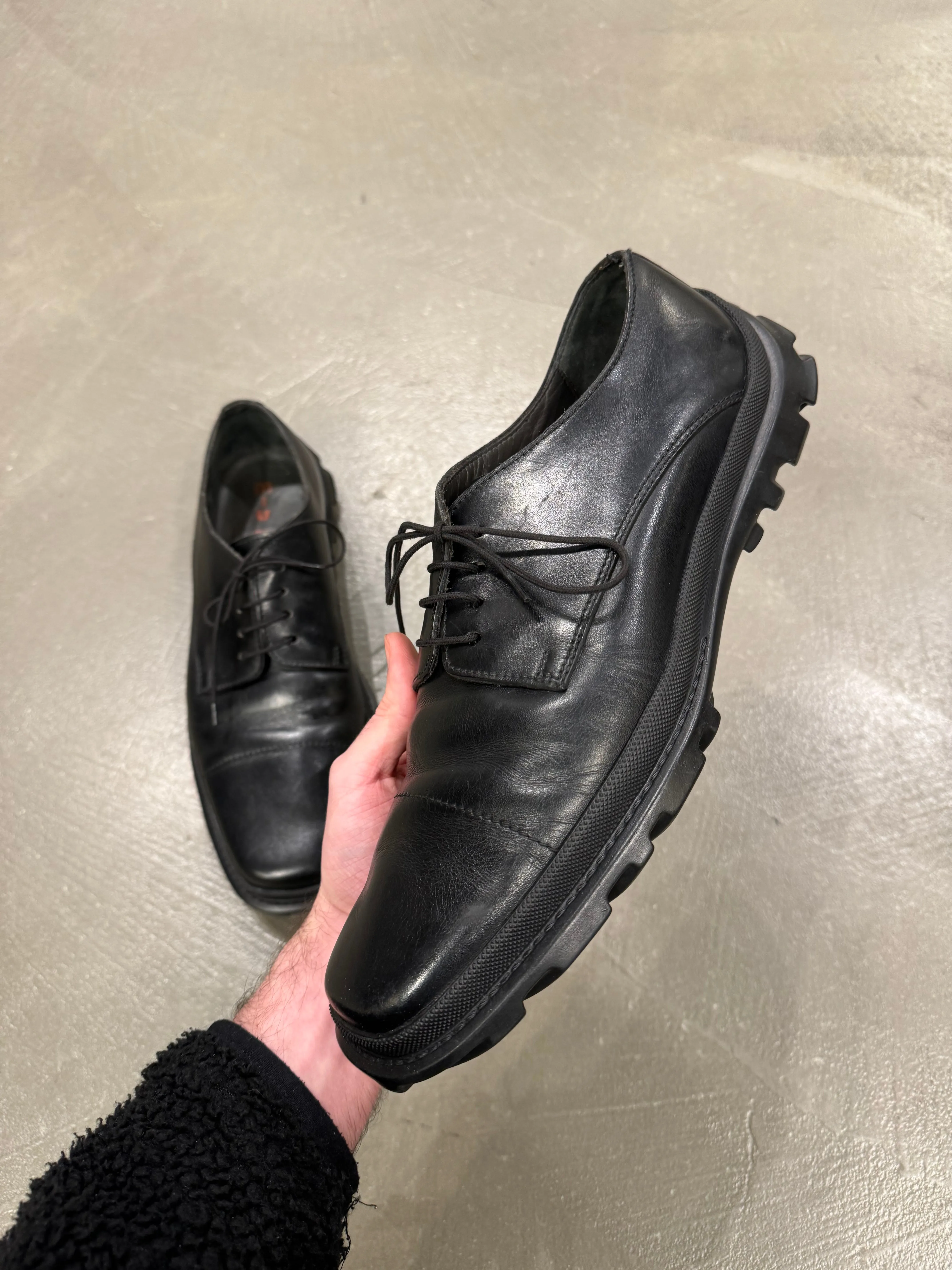 2000s Miu Miu leather derby shoes