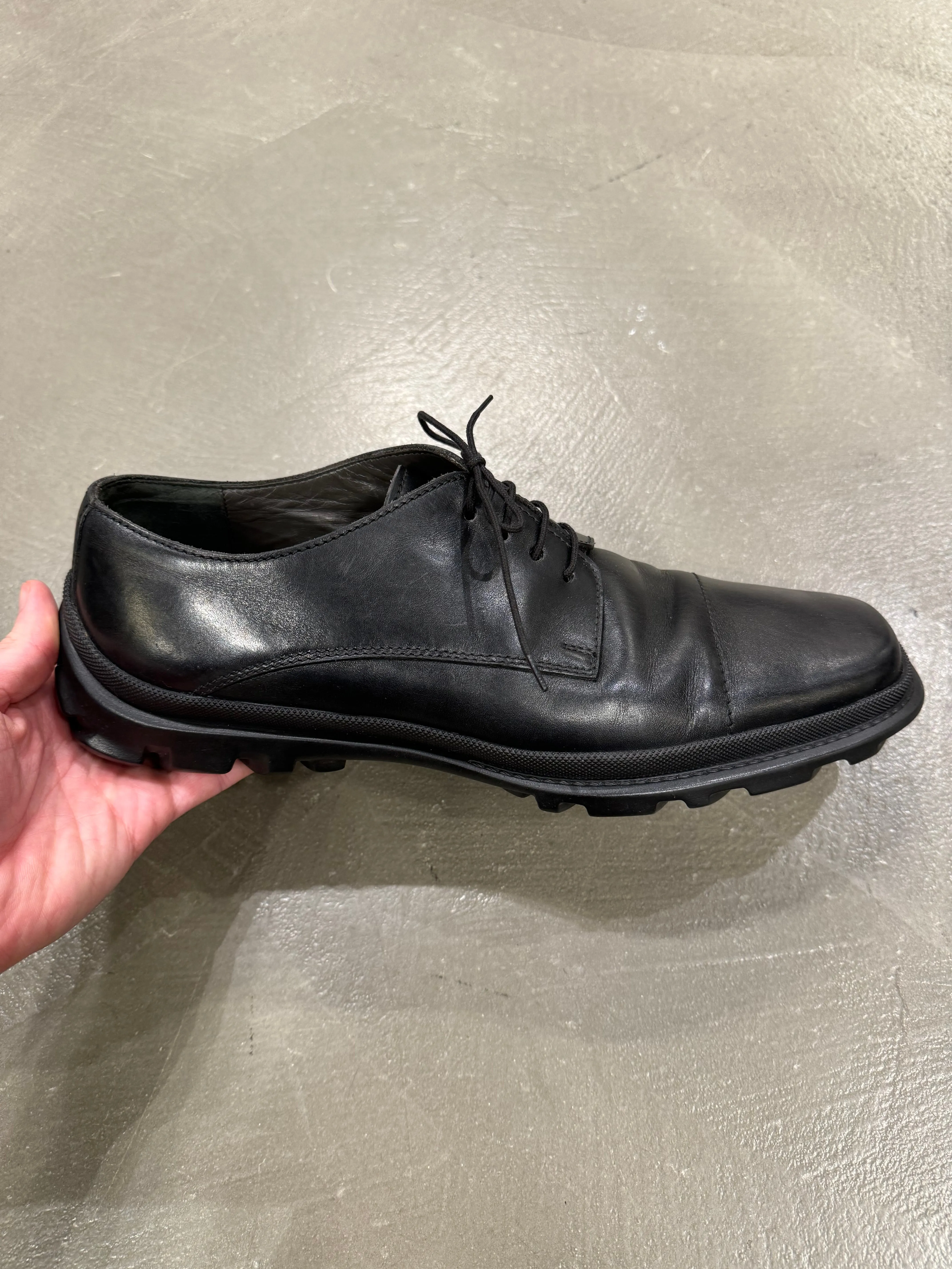 2000s Miu Miu leather derby shoes