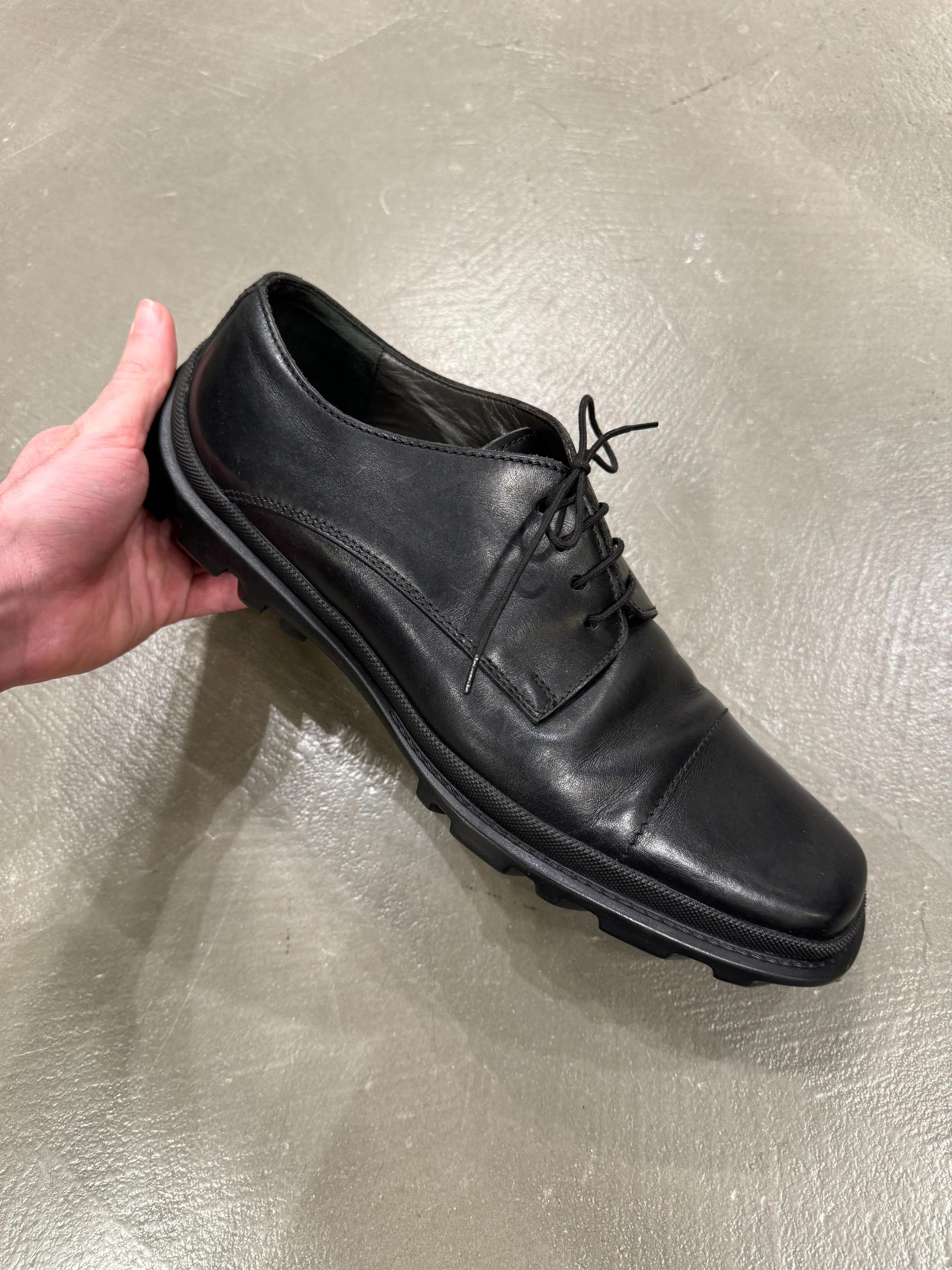 2000s Miu Miu leather derby shoes