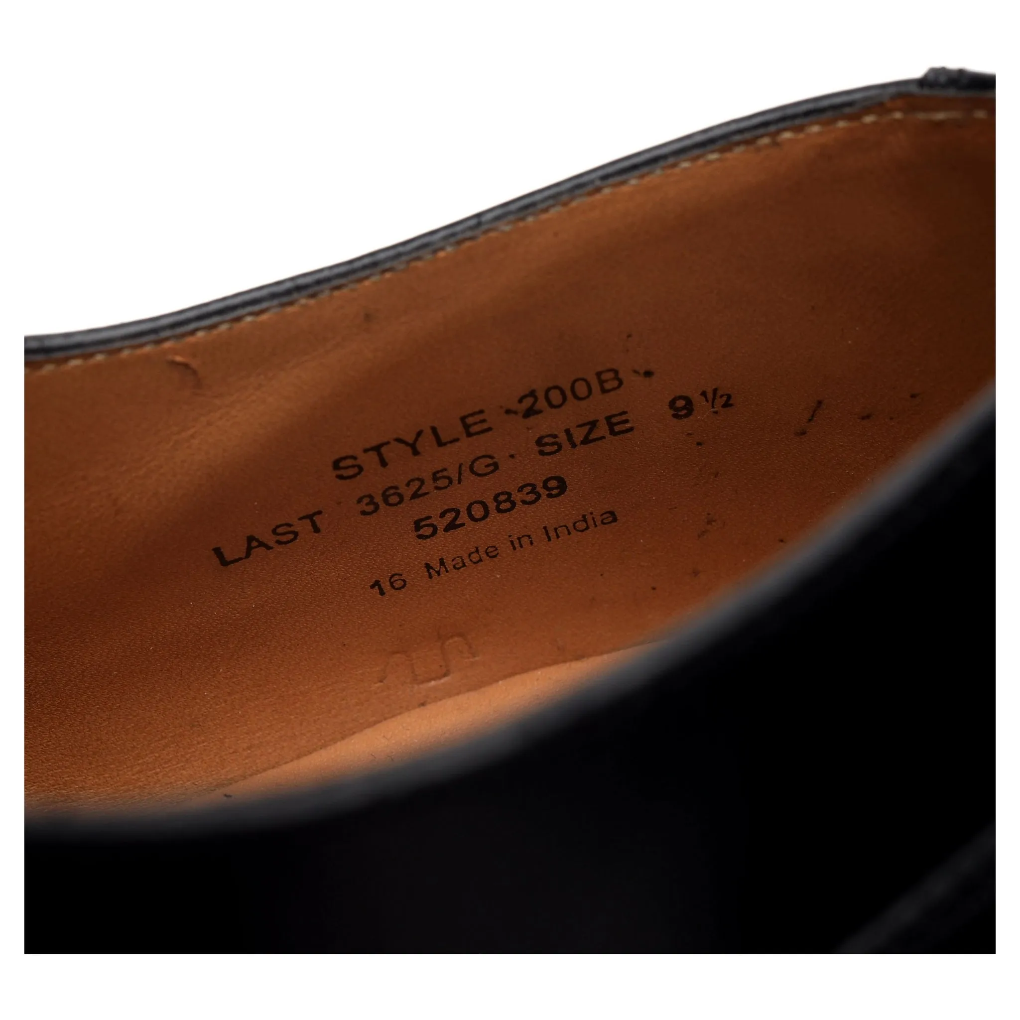 '200B' Black Leather Oxford UK 9.5 G