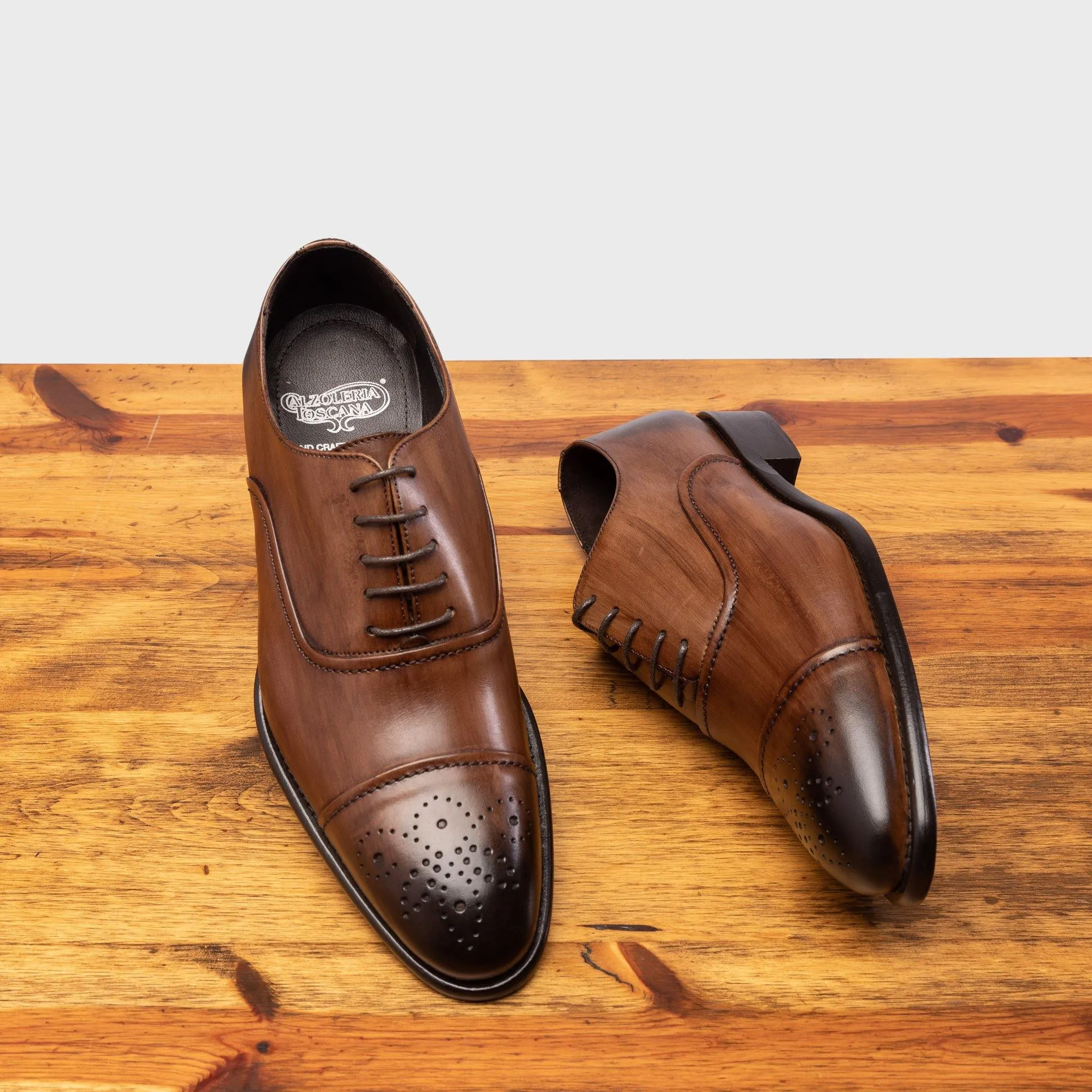 2361 Calzoleria Toscana Cayenne Calf Cap Toe