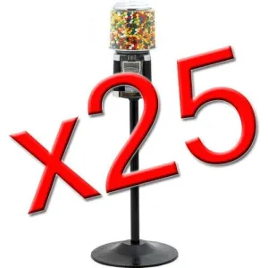 25 Classic Gumball Candy Machines with Stands
