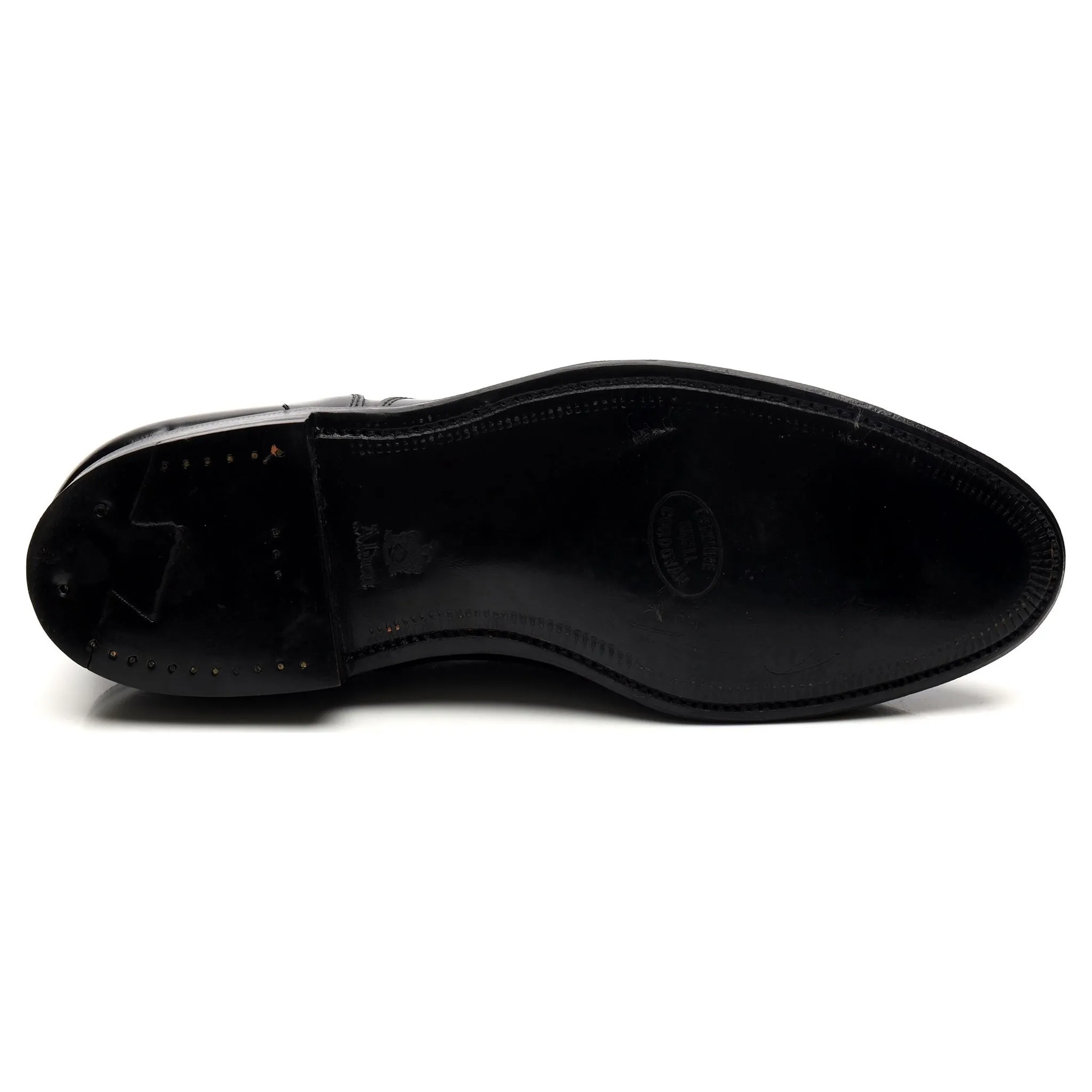 '5183' Black Cordovan Leather Oxford UK 8 US 8.5