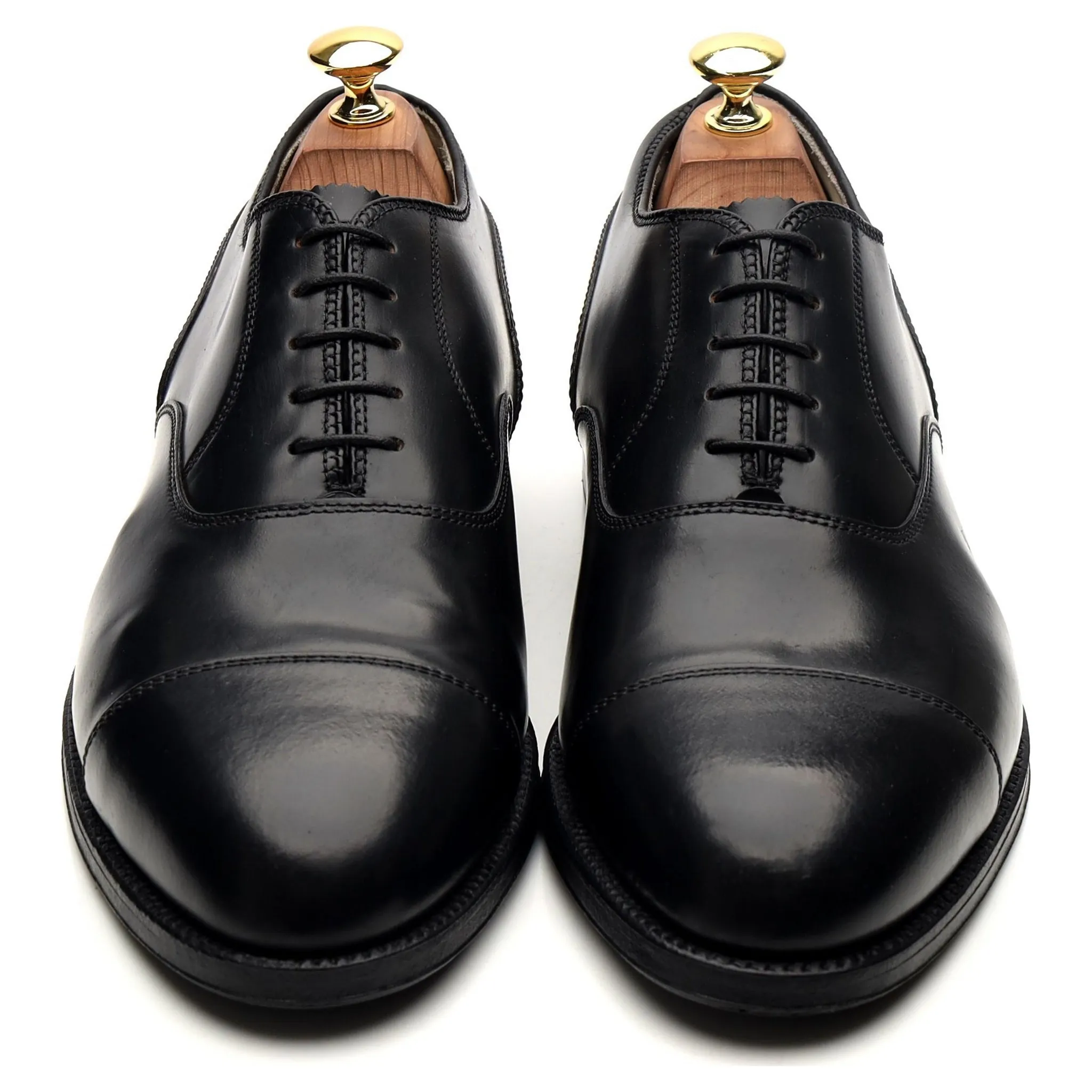 '5183' Black Cordovan Leather Oxford UK 8 US 8.5