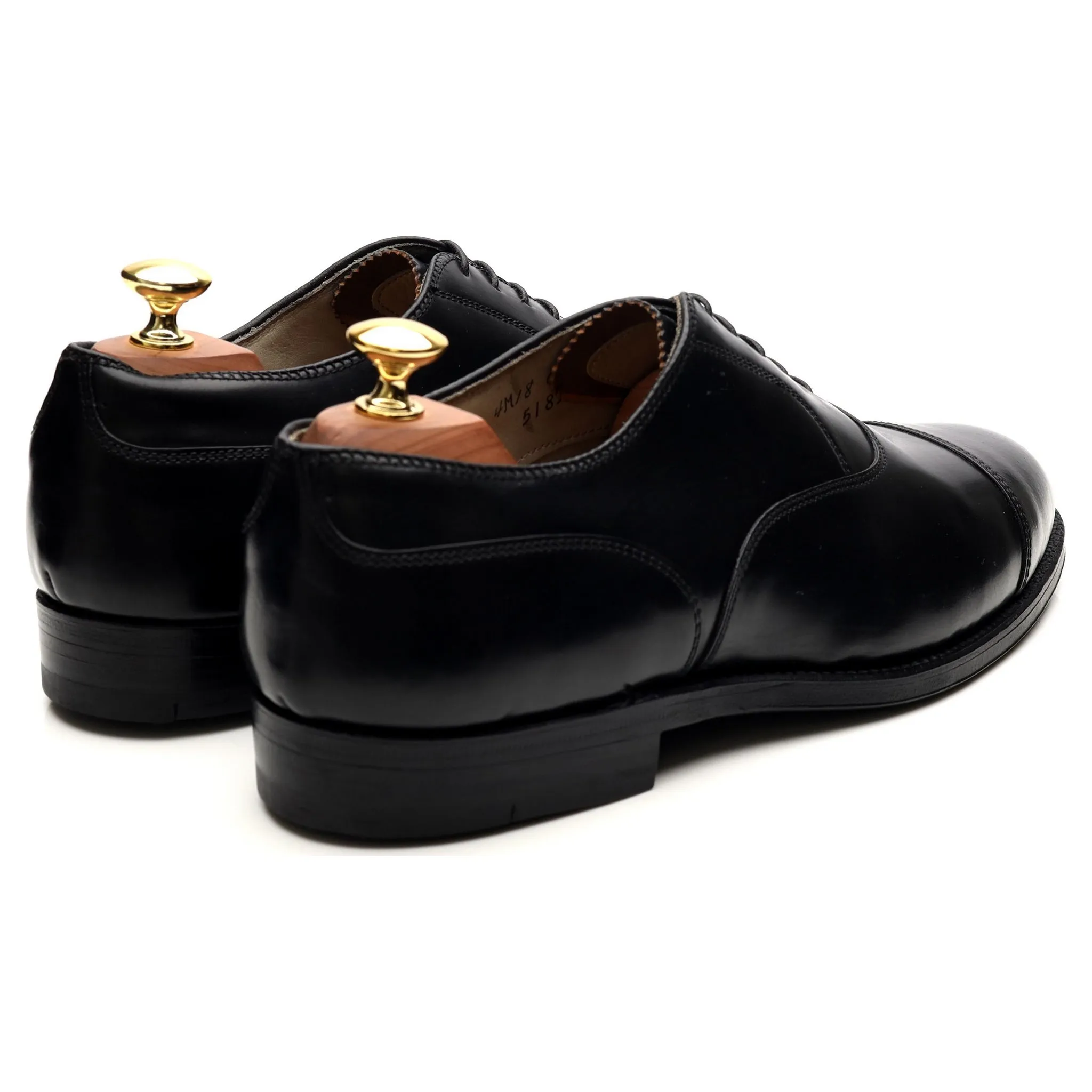 '5183' Black Cordovan Leather Oxford UK 8 US 8.5