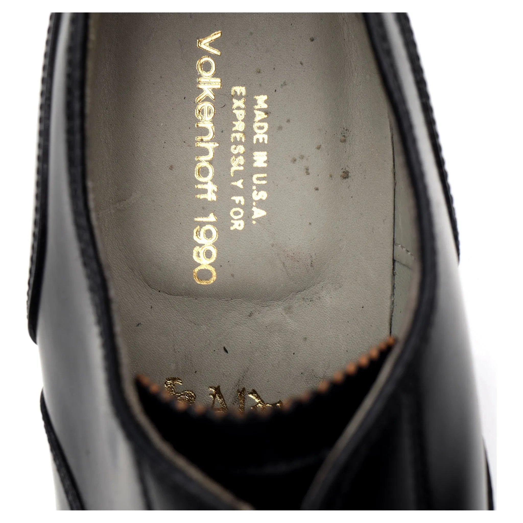 '5183' Black Cordovan Leather Oxford UK 8 US 8.5