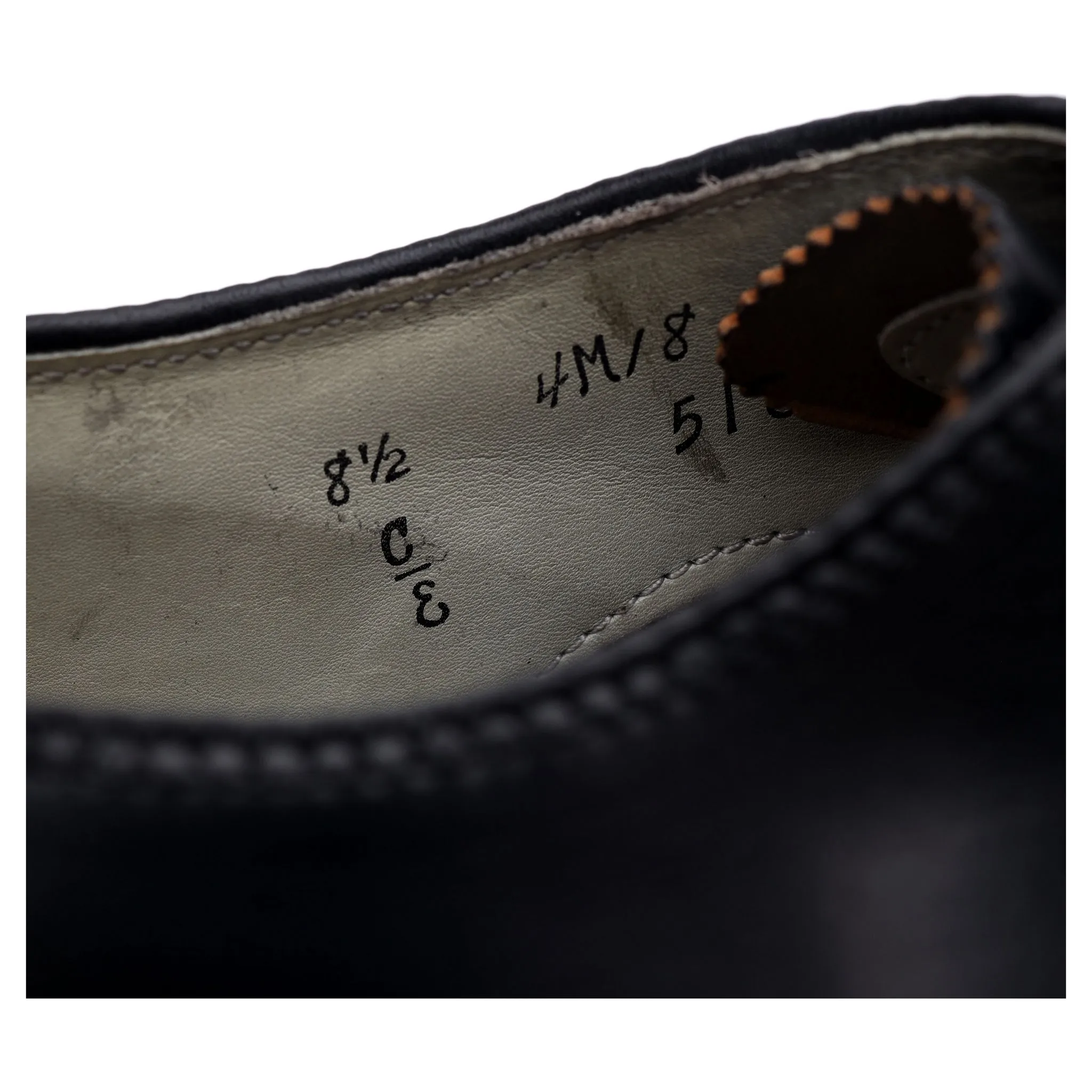'5183' Black Cordovan Leather Oxford UK 8 US 8.5