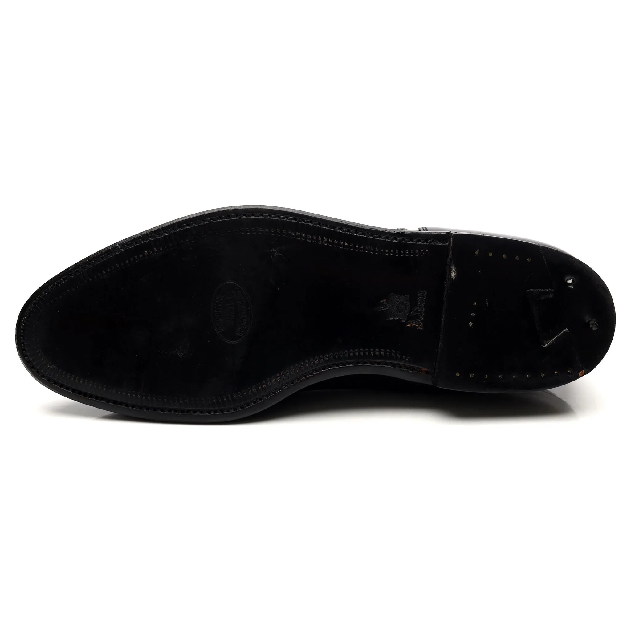 '5183' Black Cordovan Leather Oxford UK 8 US 8.5