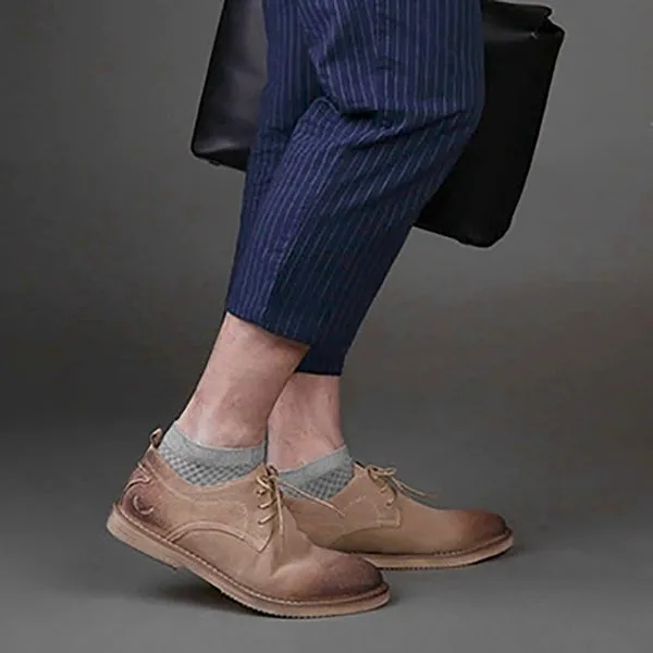 5Pairs Men Bamboo Fiber Business Socks Anti-Bacterial Deodorant Breathable Socks