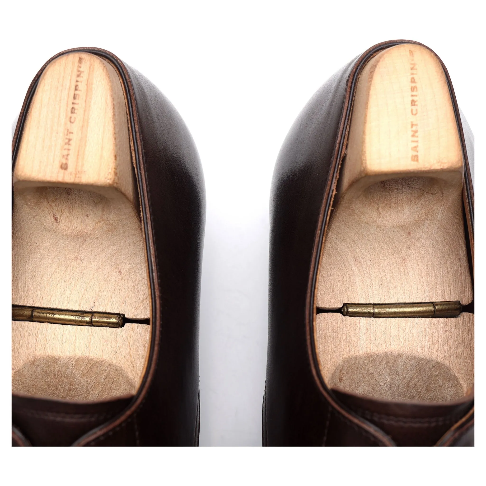'635' Dark Brown Leather Cap Toe Derby UK 6 F
