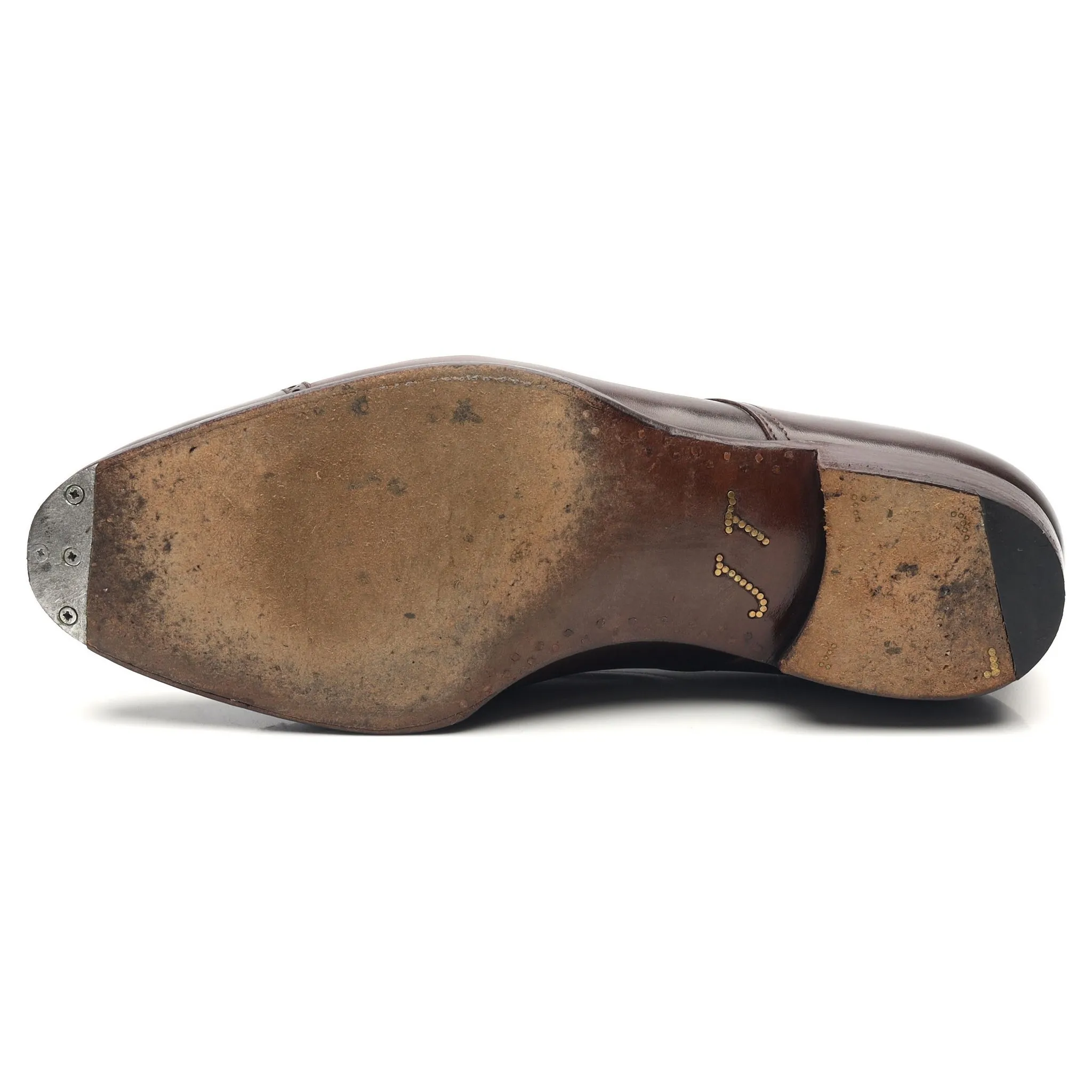 '635' Dark Brown Leather Cap Toe Derby UK 6 F