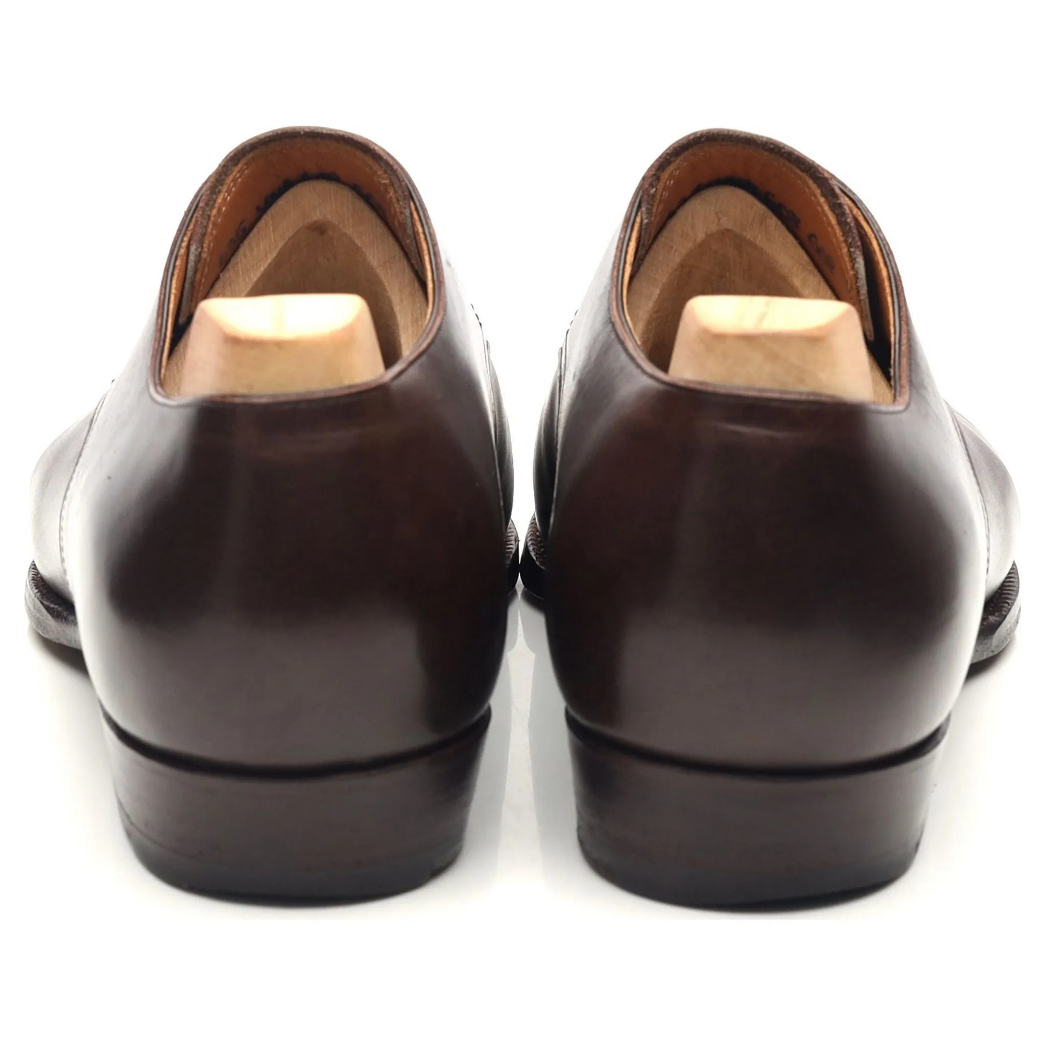 '635' Dark Brown Leather Cap Toe Derby UK 6 F