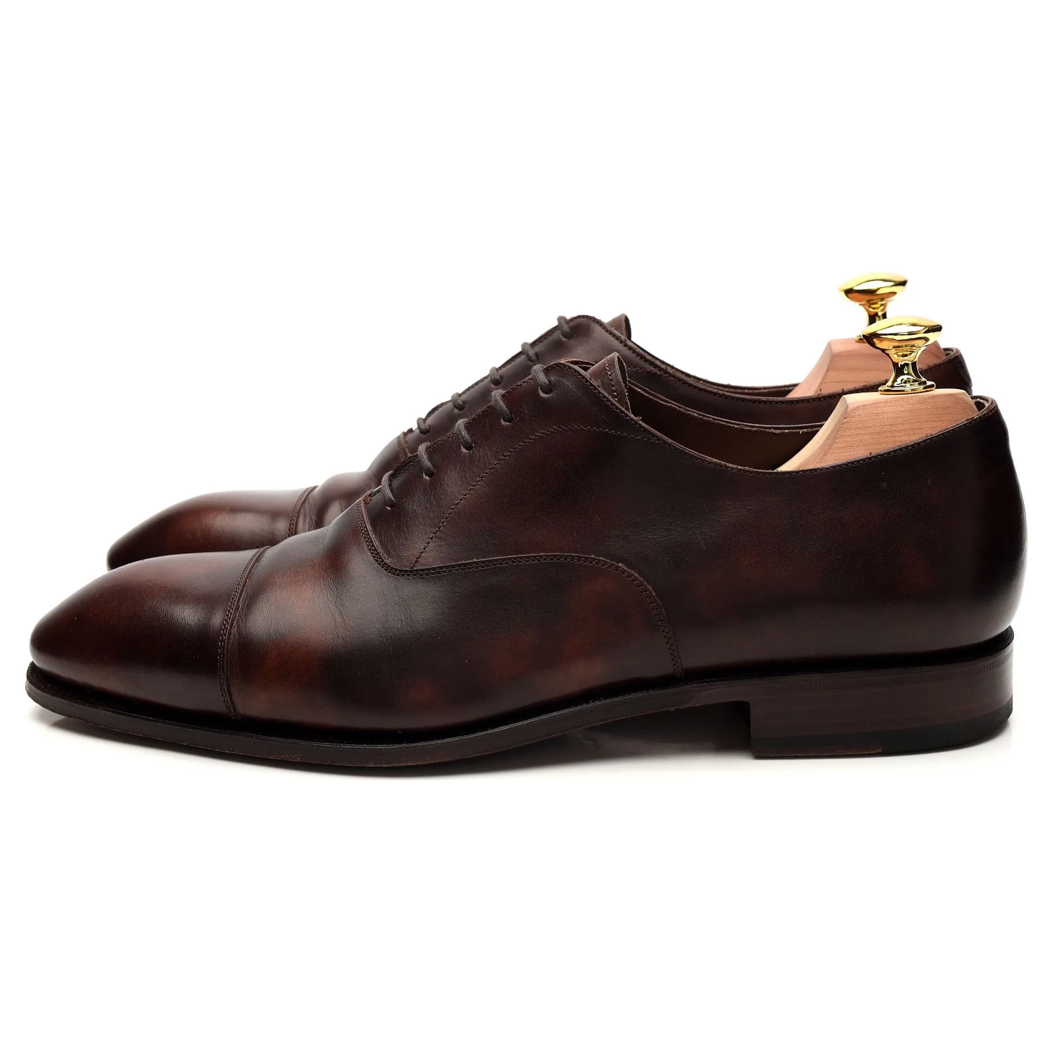 '80204' Dark Brown Museum Leather Oxford UK 8