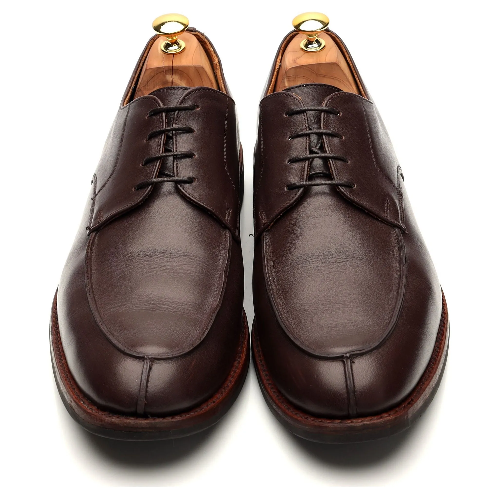 '9748' Dark Brown Leather Split Toe Derby UK 11