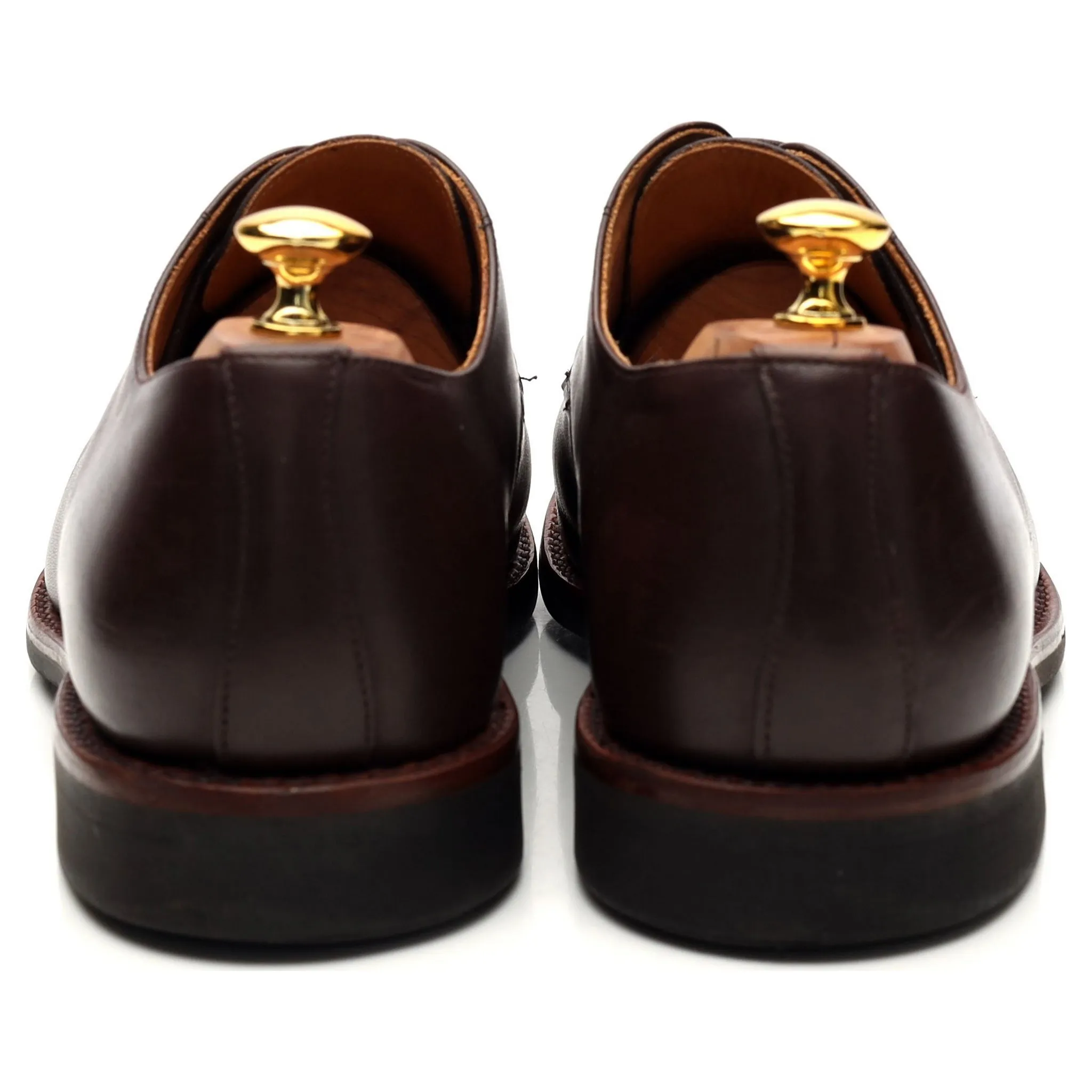 '9748' Dark Brown Leather Split Toe Derby UK 11