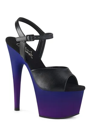 ADORE-709BP Exotic Sandal | Black Faux Leather