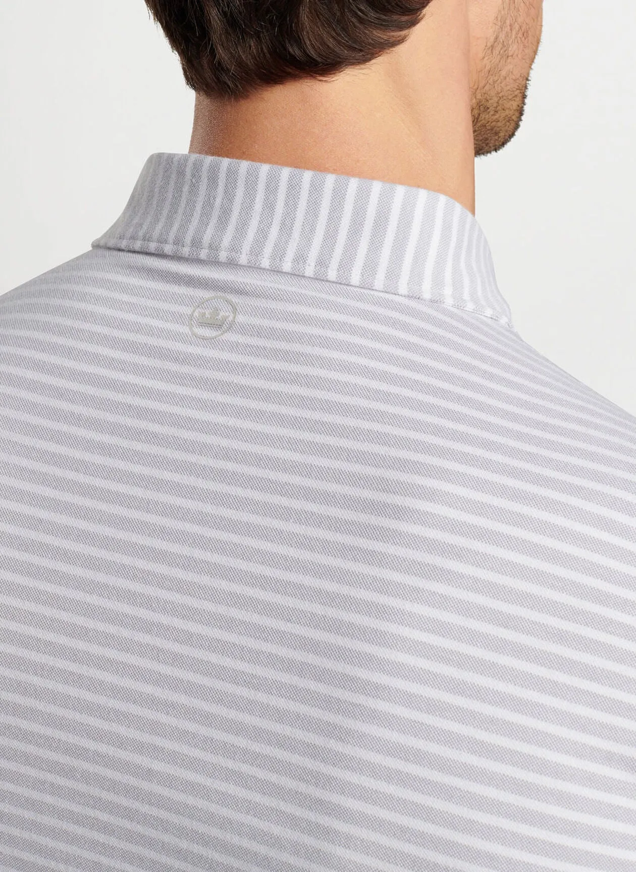 Albatross Stripe Cotton Blend Piqué Polo