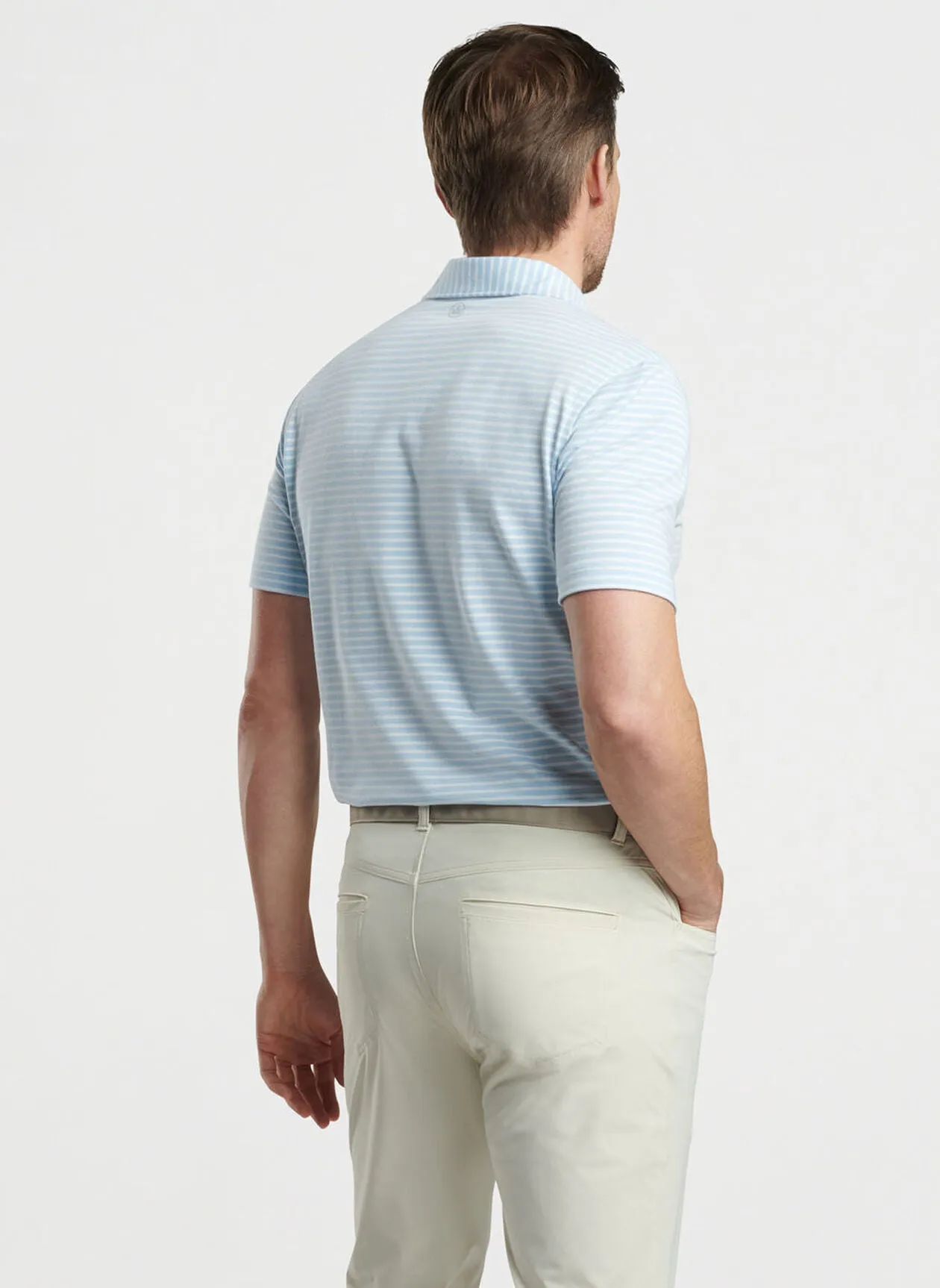 Albatross Stripe Cotton Blend Piqué Polo