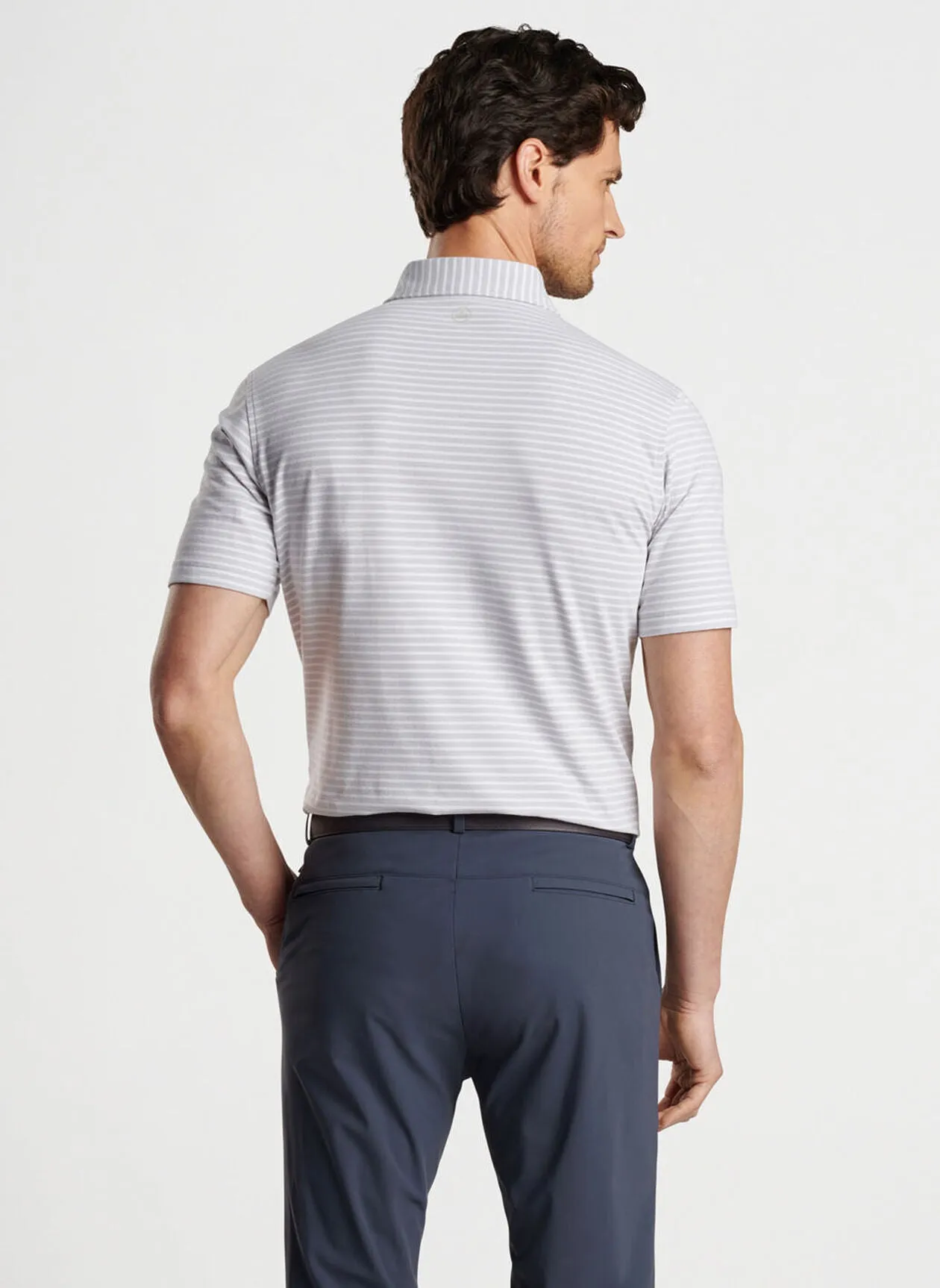 Albatross Stripe Cotton Blend Piqué Polo