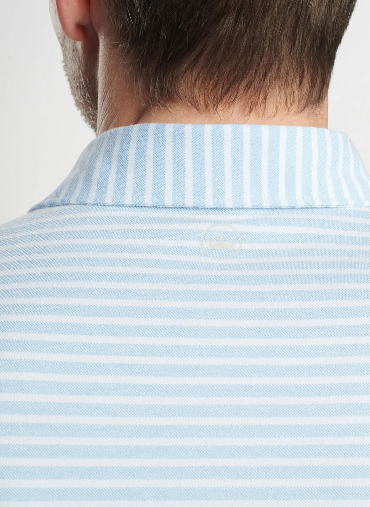 Albatross Stripe Cotton Blend Piqué Polo