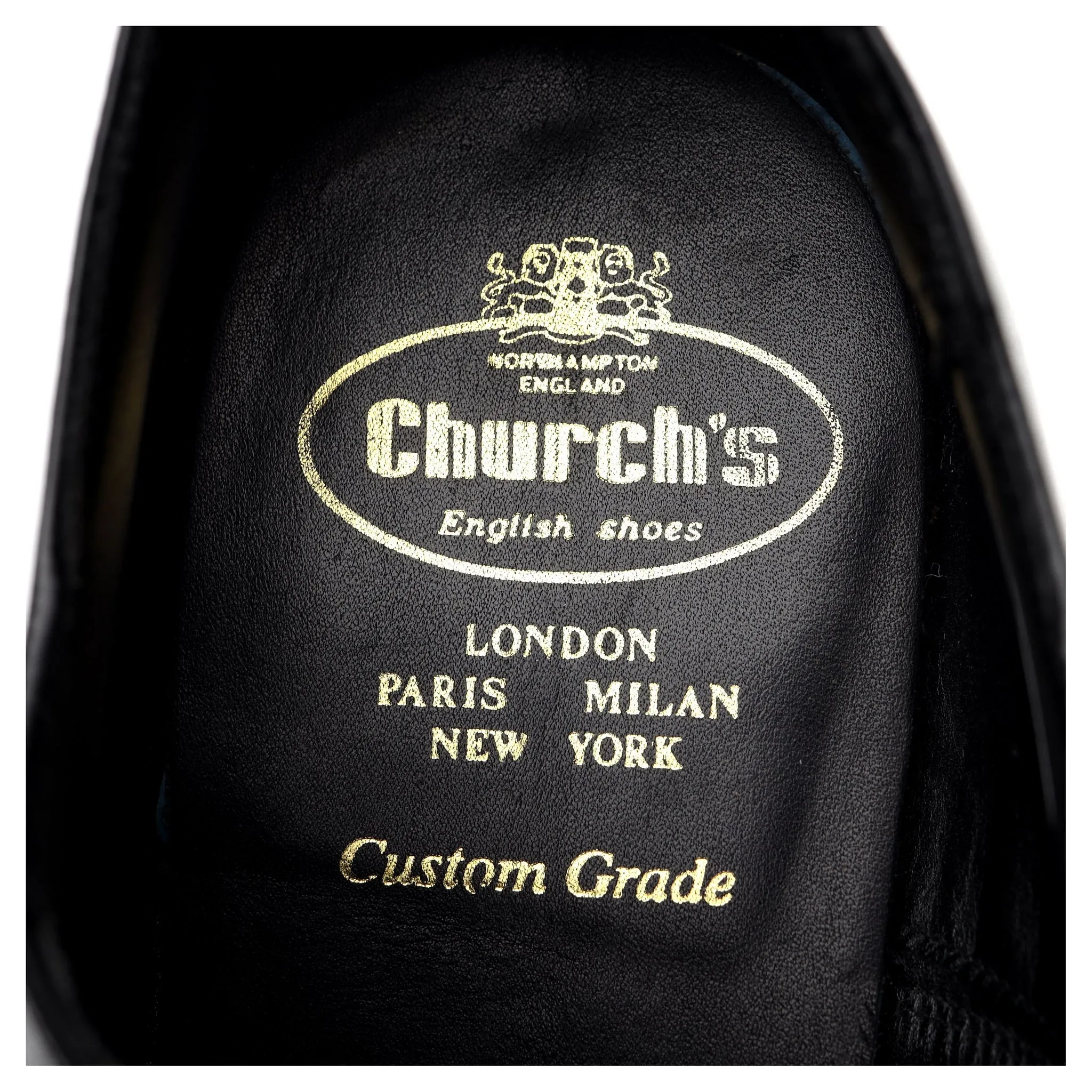 'Alexander' Black Patent Leather Oxford UK 10.5 F