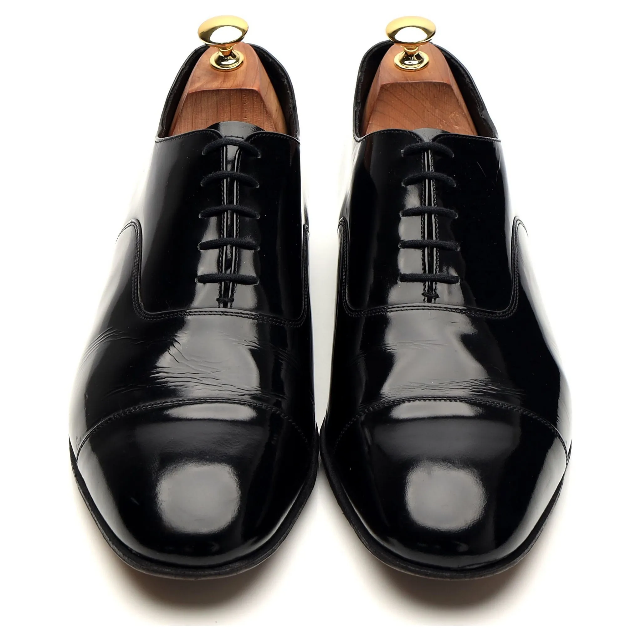 'Alexander' Black Patent Leather Oxford UK 10.5 F