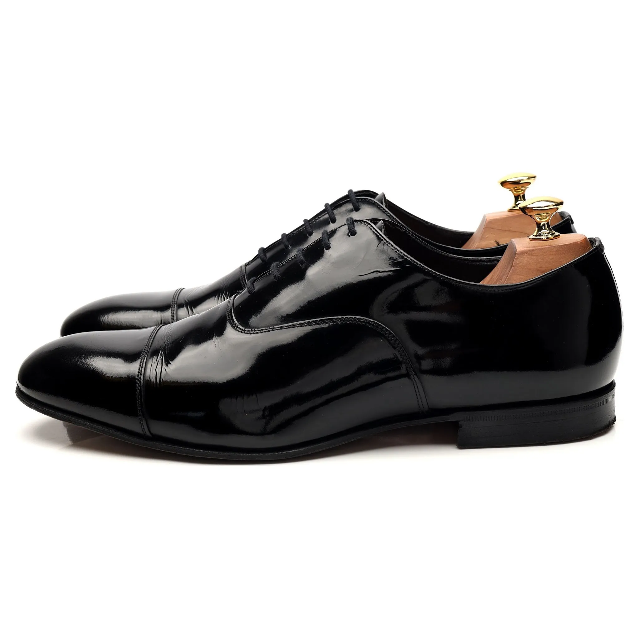 'Alexander' Black Patent Leather Oxford UK 10.5 F