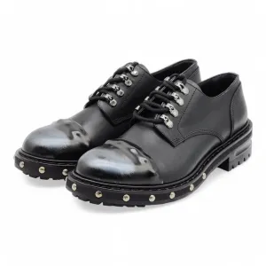 Alexander McQueen Hobnail Derby Shoes - Leather - Black