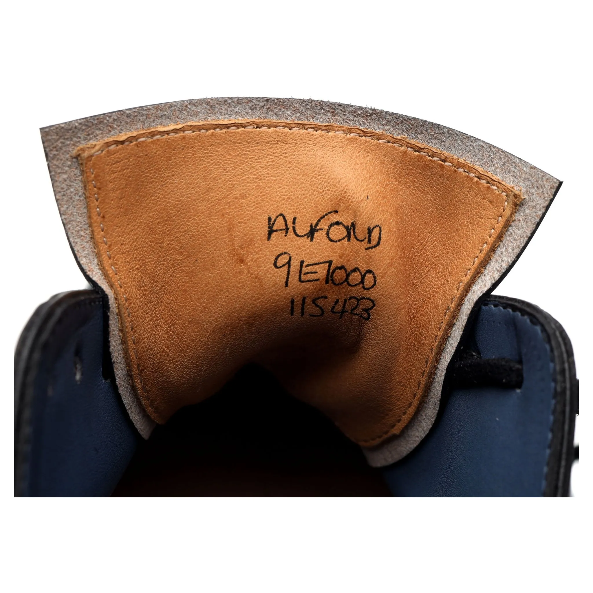 'Alford' Navy Blue Leather Oxford UK 9 E