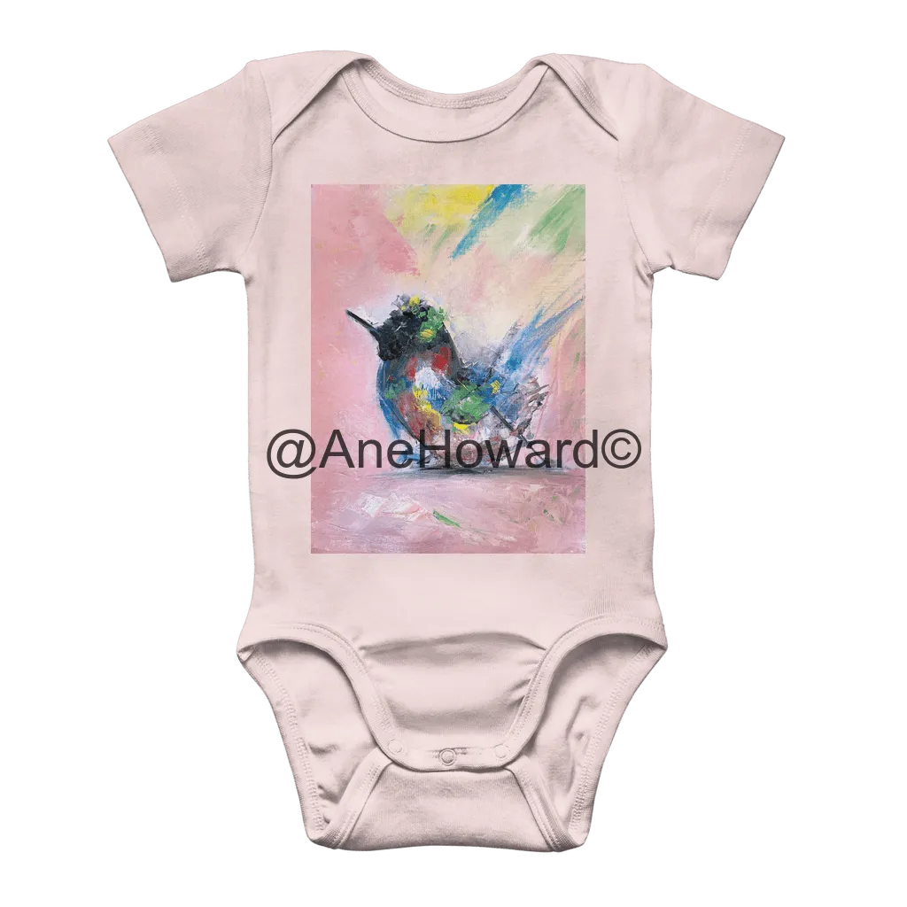 All-Cotton Classic Baby Onesie Bodysuit Abstract Bird