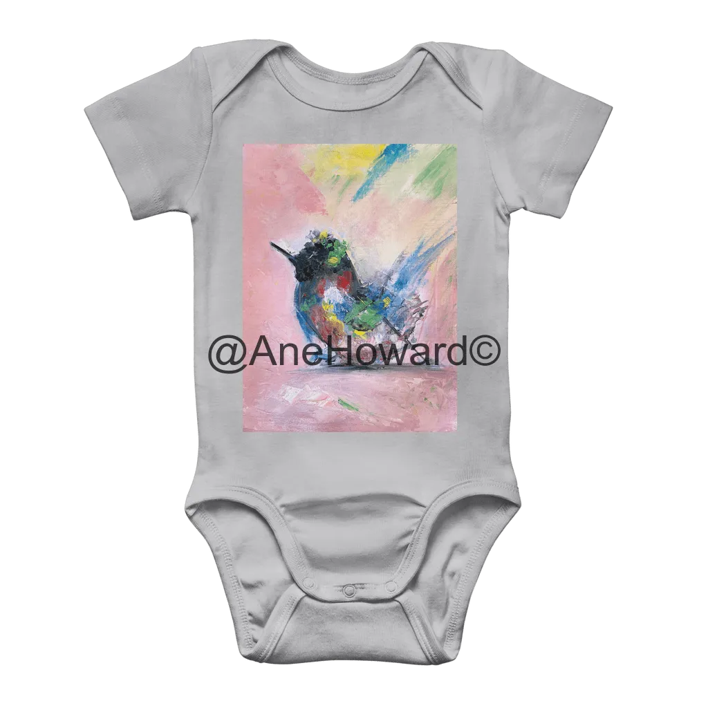 All-Cotton Classic Baby Onesie Bodysuit Abstract Bird