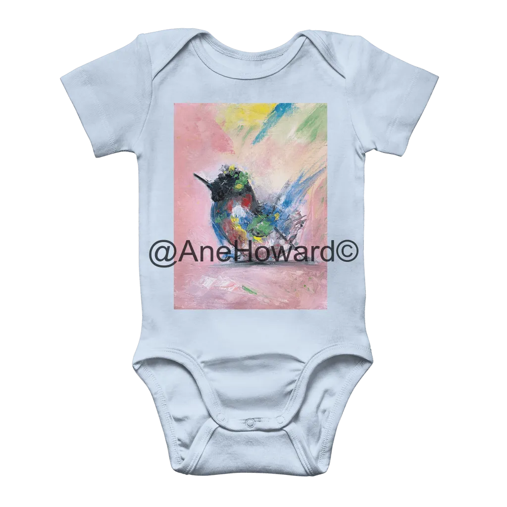 All-Cotton Classic Baby Onesie Bodysuit Abstract Bird