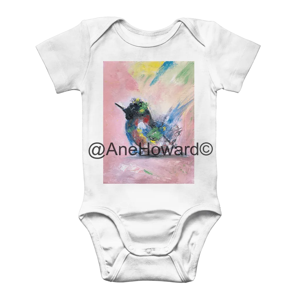 All-Cotton Classic Baby Onesie Bodysuit Abstract Bird